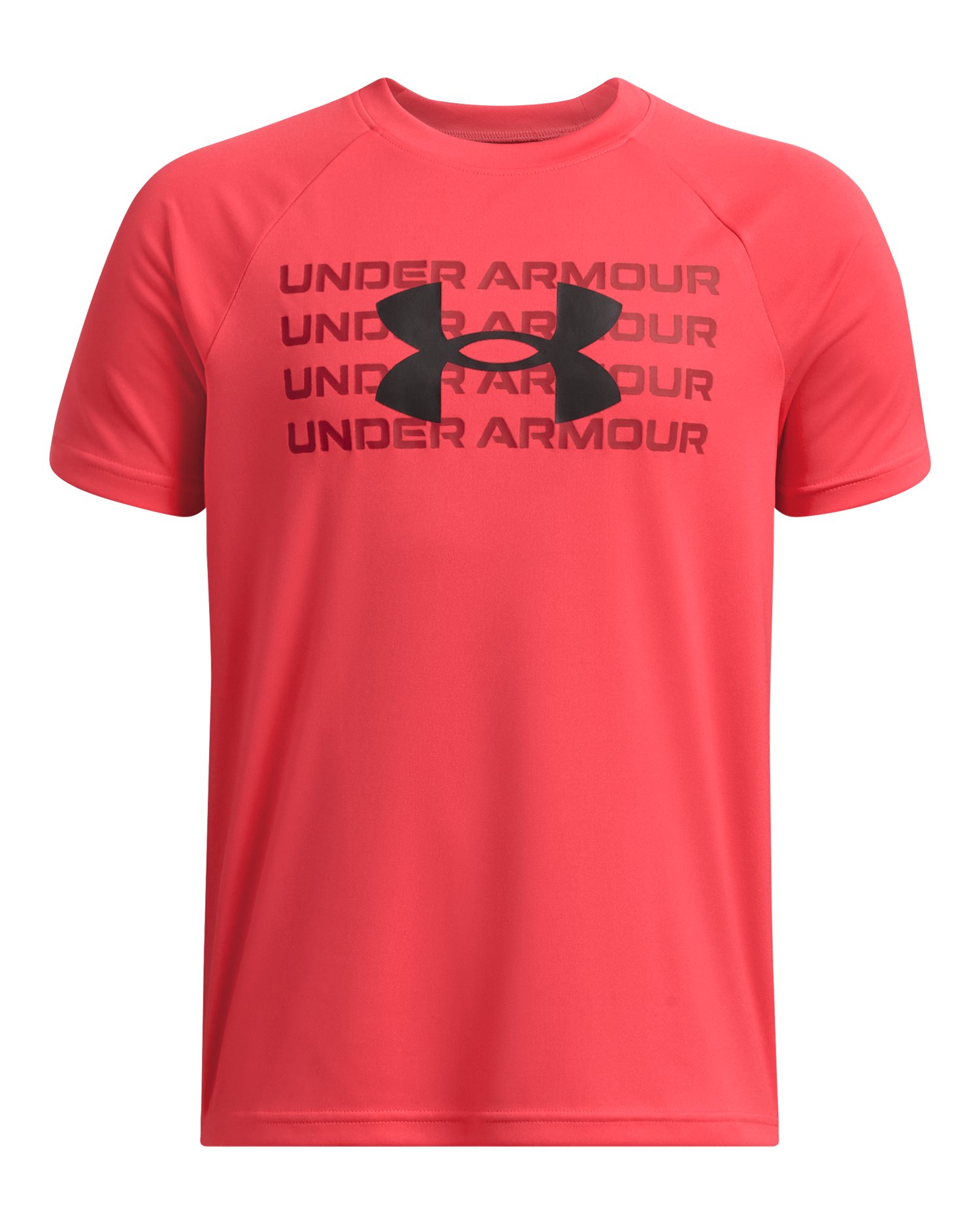 UA Tech Wordmark Logo Boys' Short Sleeve 1