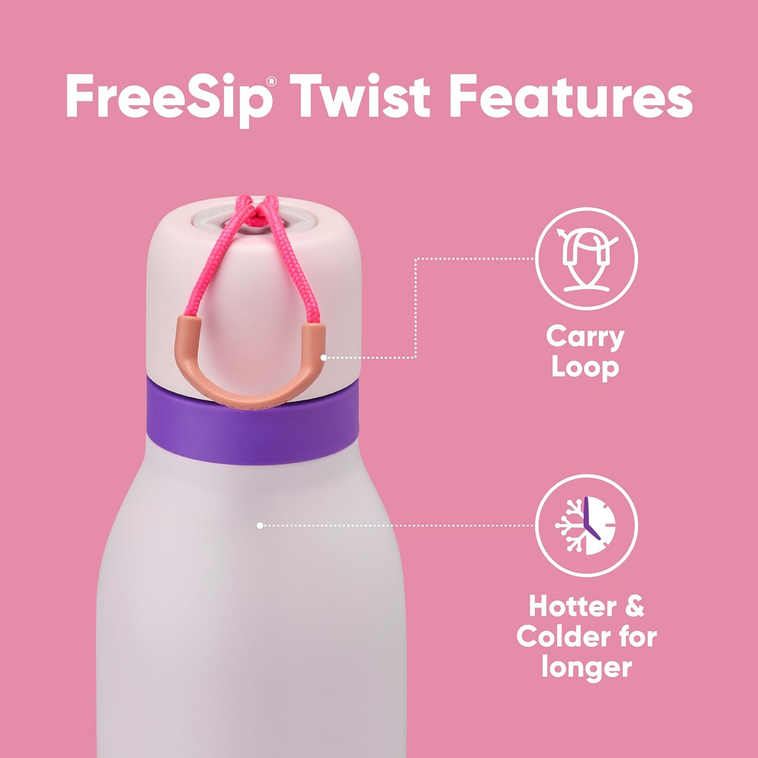 Owala FreeSip Twist Insulated Stainless Steel Water Bottle with Straw for Sports and Travel, custom water bottle with logo imprint 3