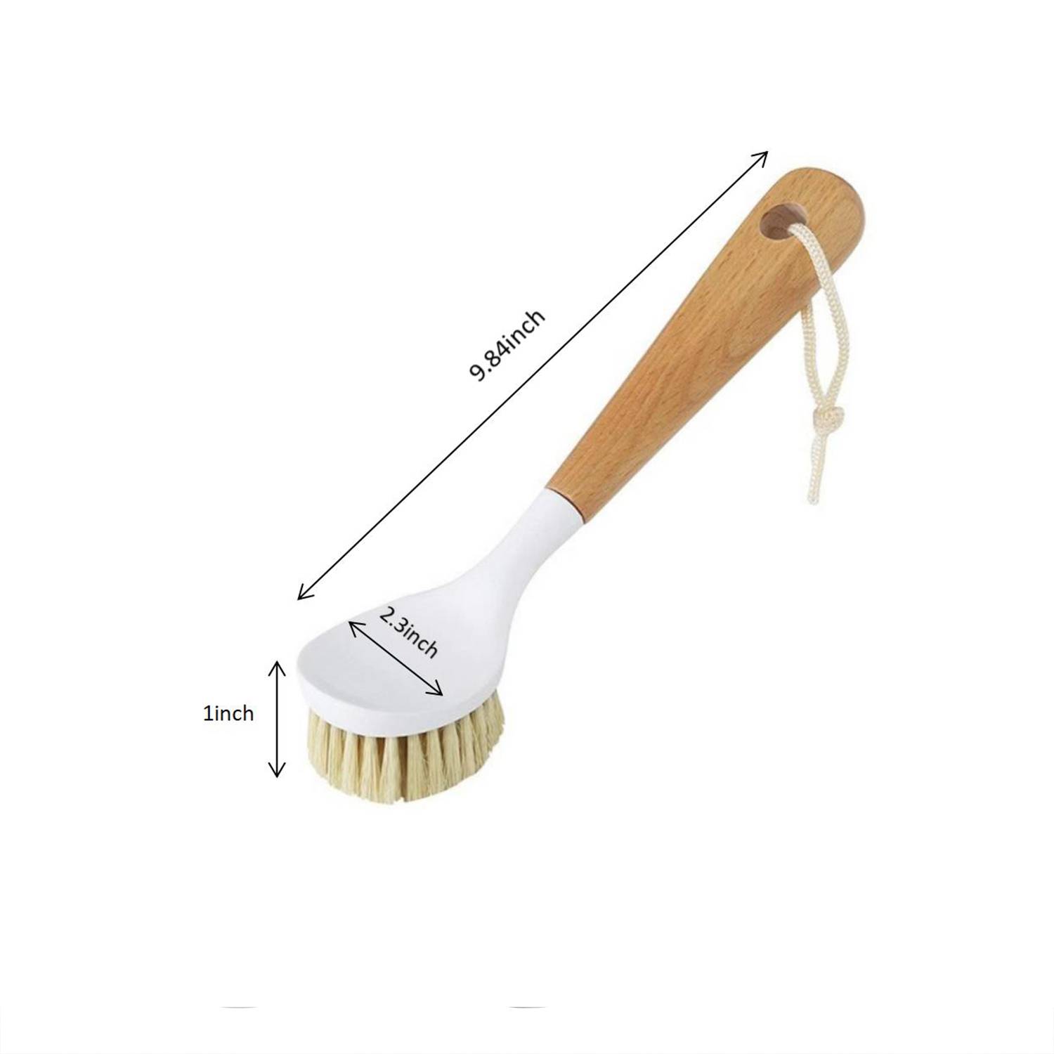 Wooden Handle Pot Washing Brush 3