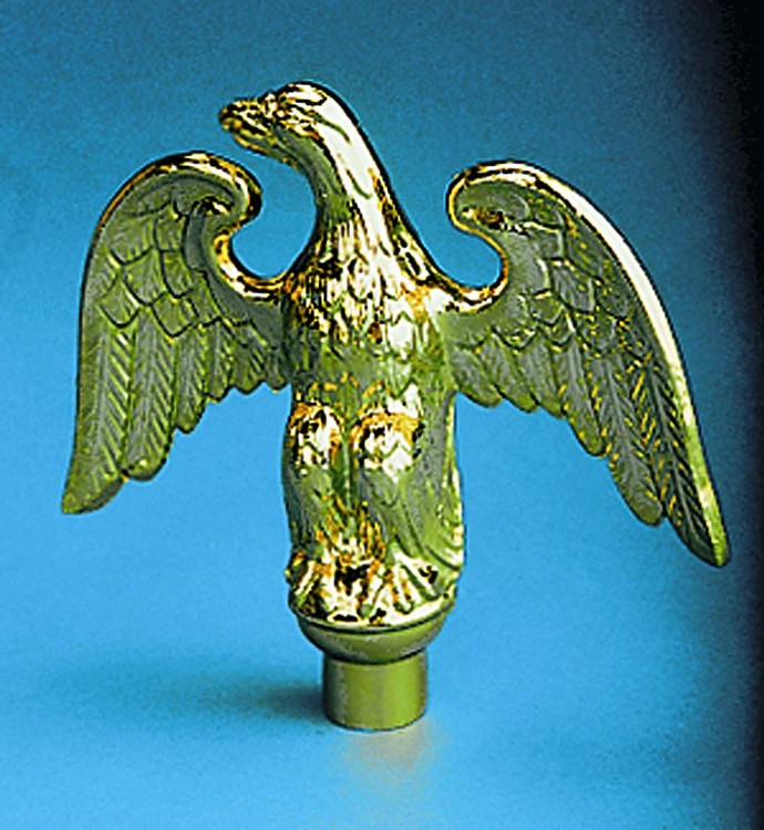Metal Perched Eagle Indoor Flag Pole Ornament 2