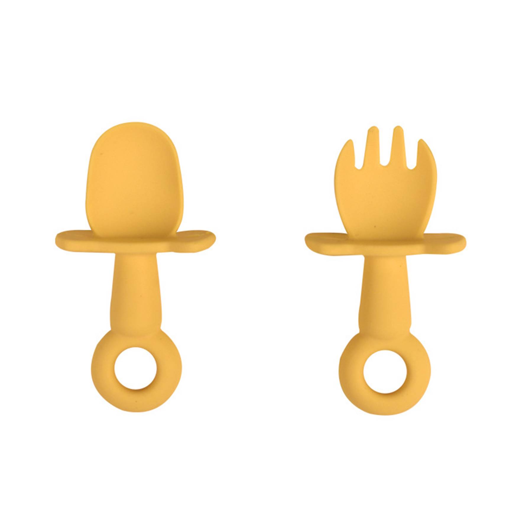 Silicone Baby Spoons Self Feeding and Forks 4