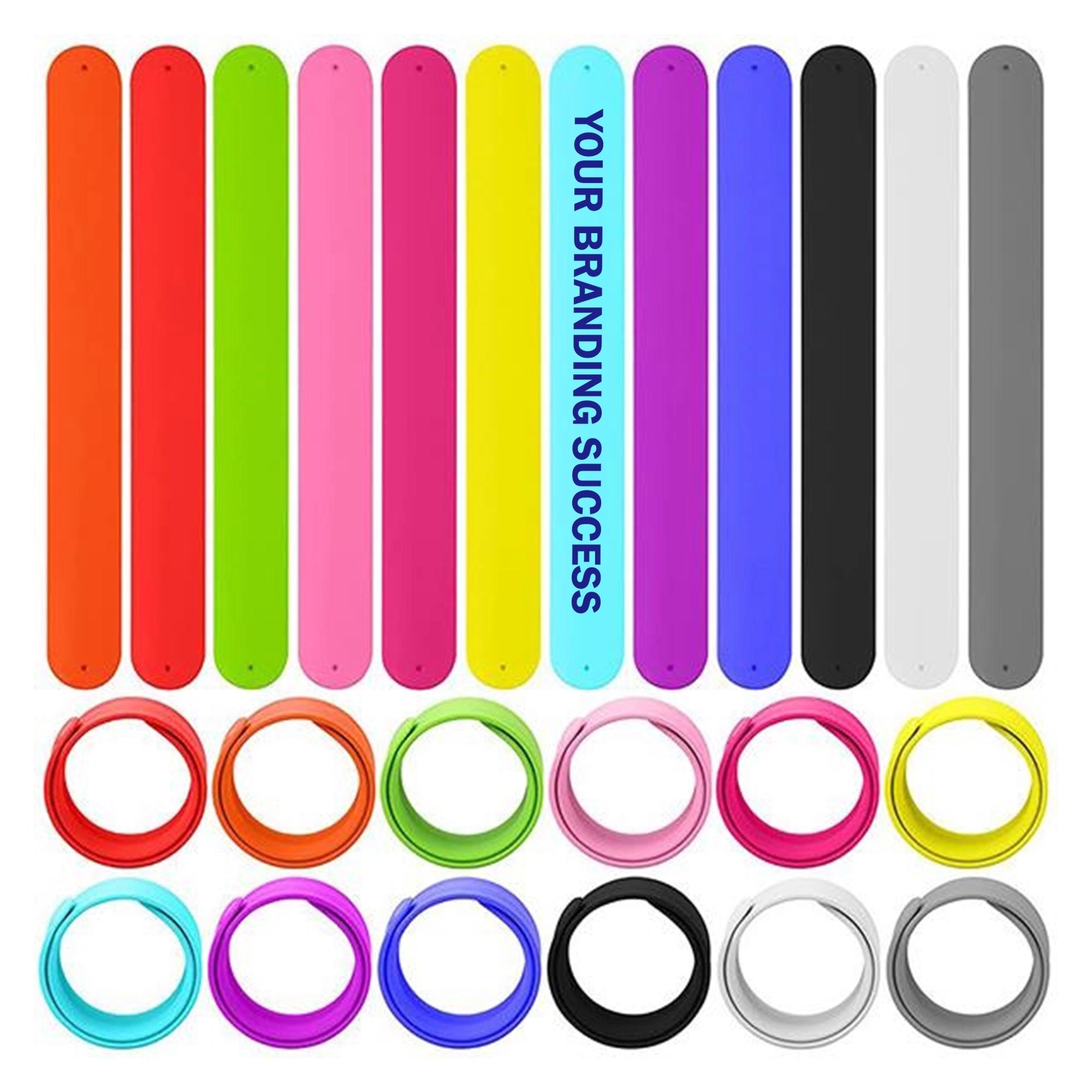 Silicone Slap Wristband MOQ100pcs 2