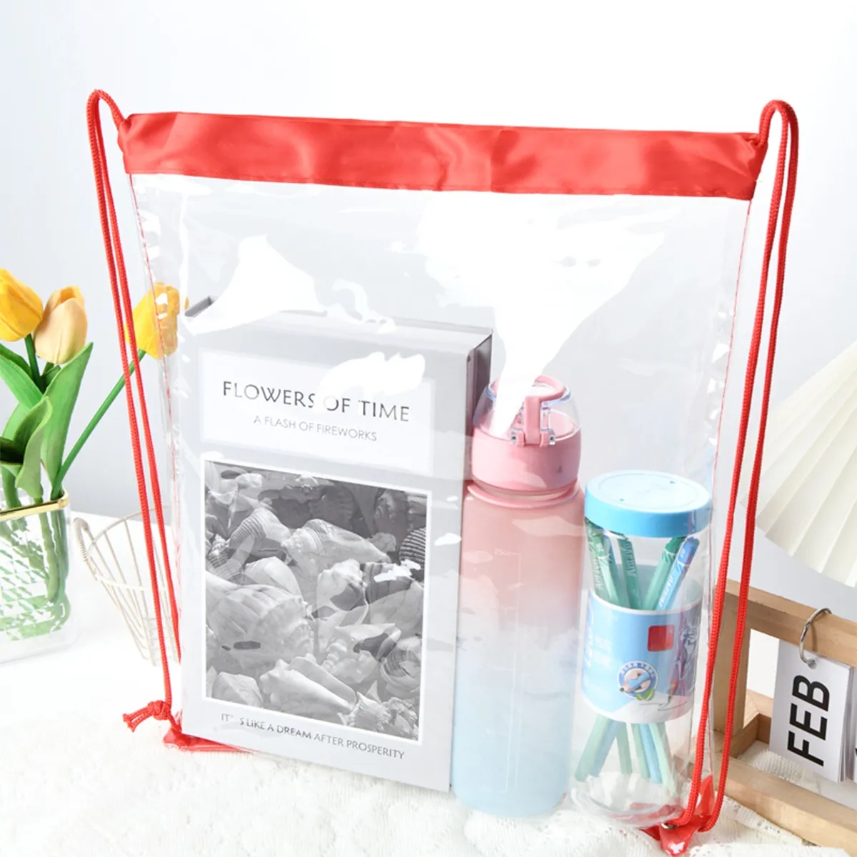 Plastic Waterproof Transparent Storage Shoe Bag Backpack 3