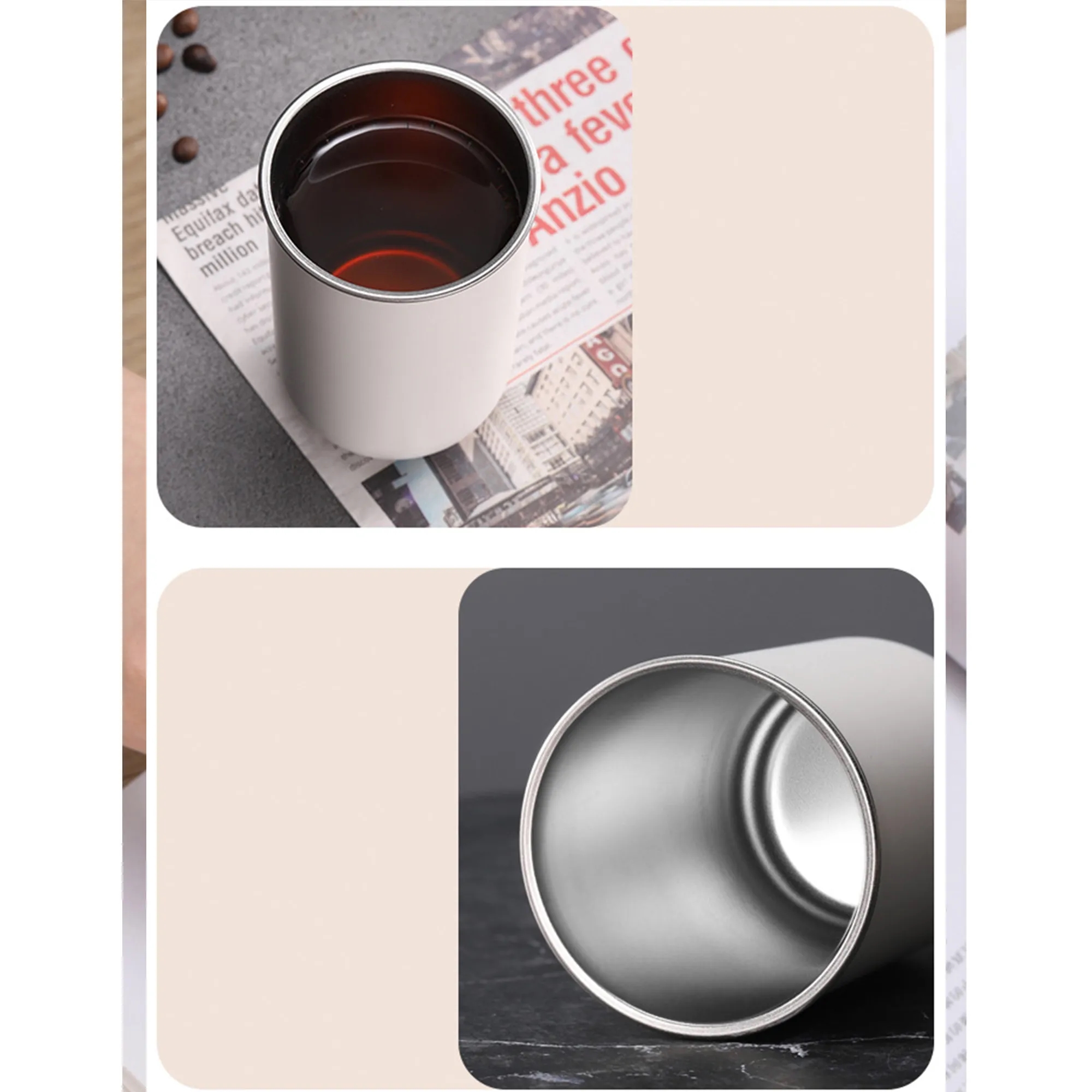 10 oz Mini Dual-Layer Coffee & Straw Cup 4
