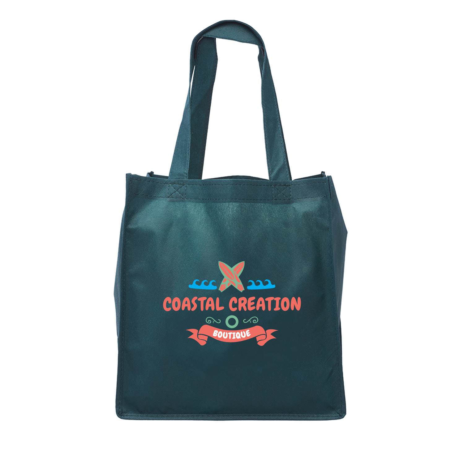 Clipper Non-Woven Grocery Tote Bag (Full Color Imprint) 4