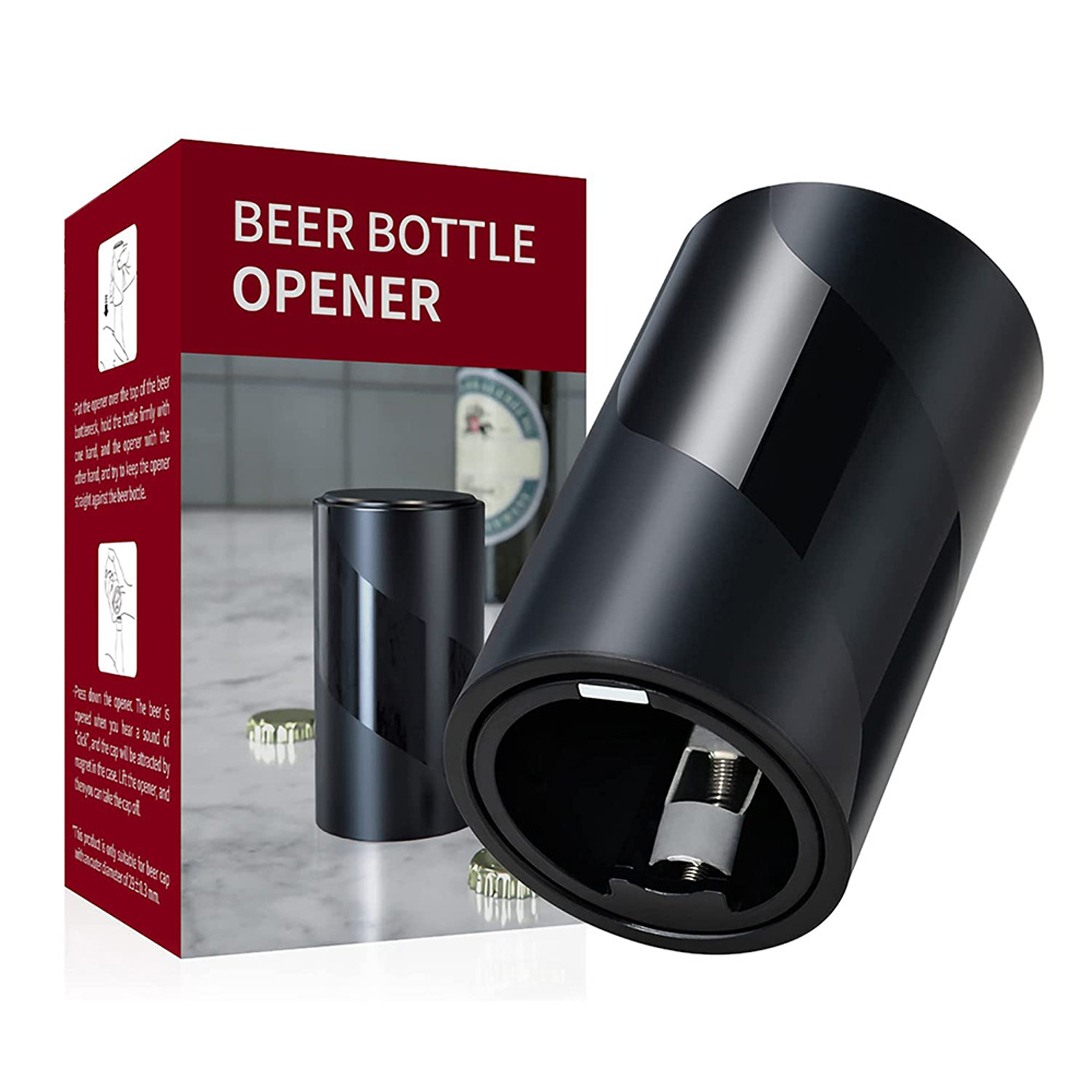 Magnetic Push Down Beer Bottle Opener 2