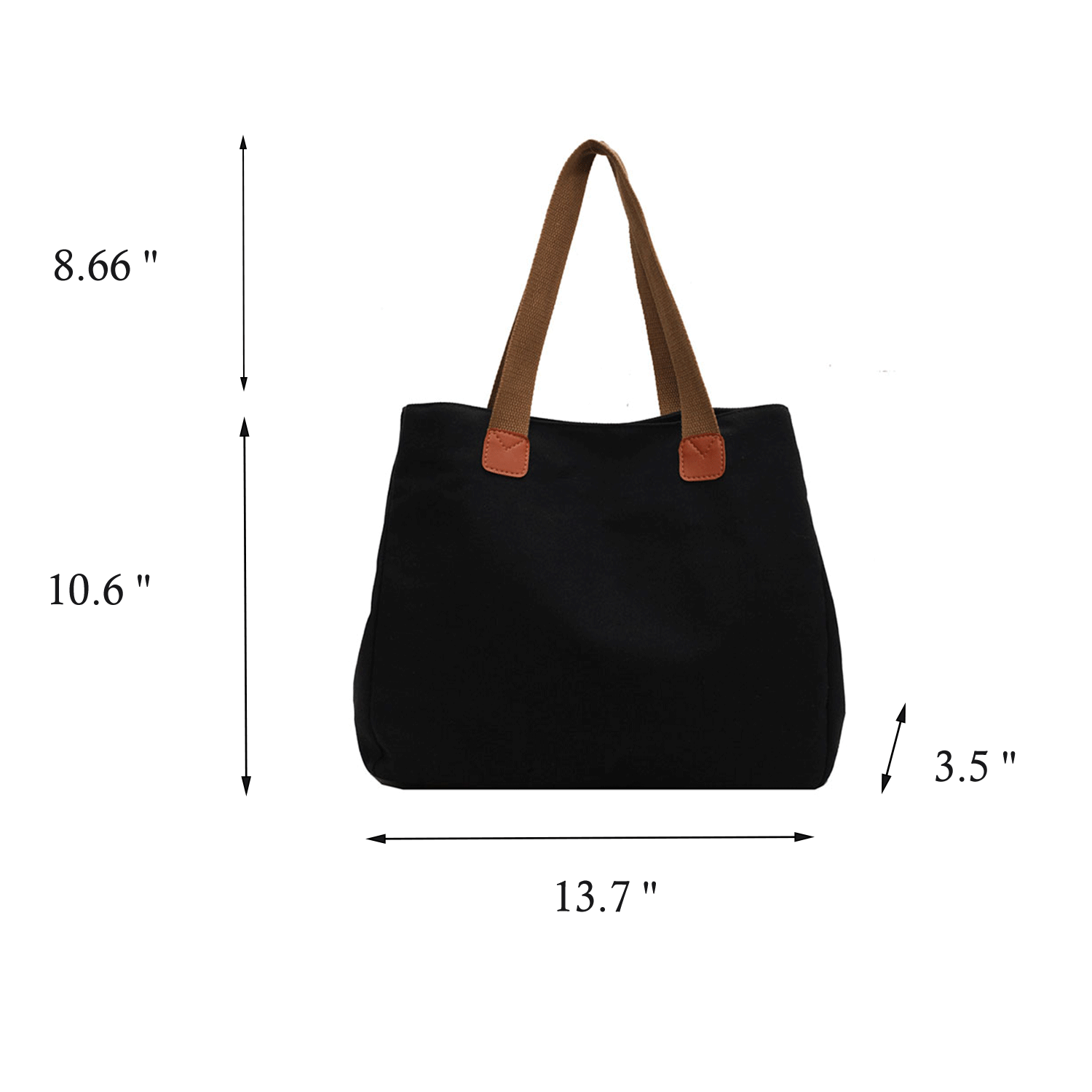 reusable earth-friendly black white Cotton Canvas Tote Bags 9