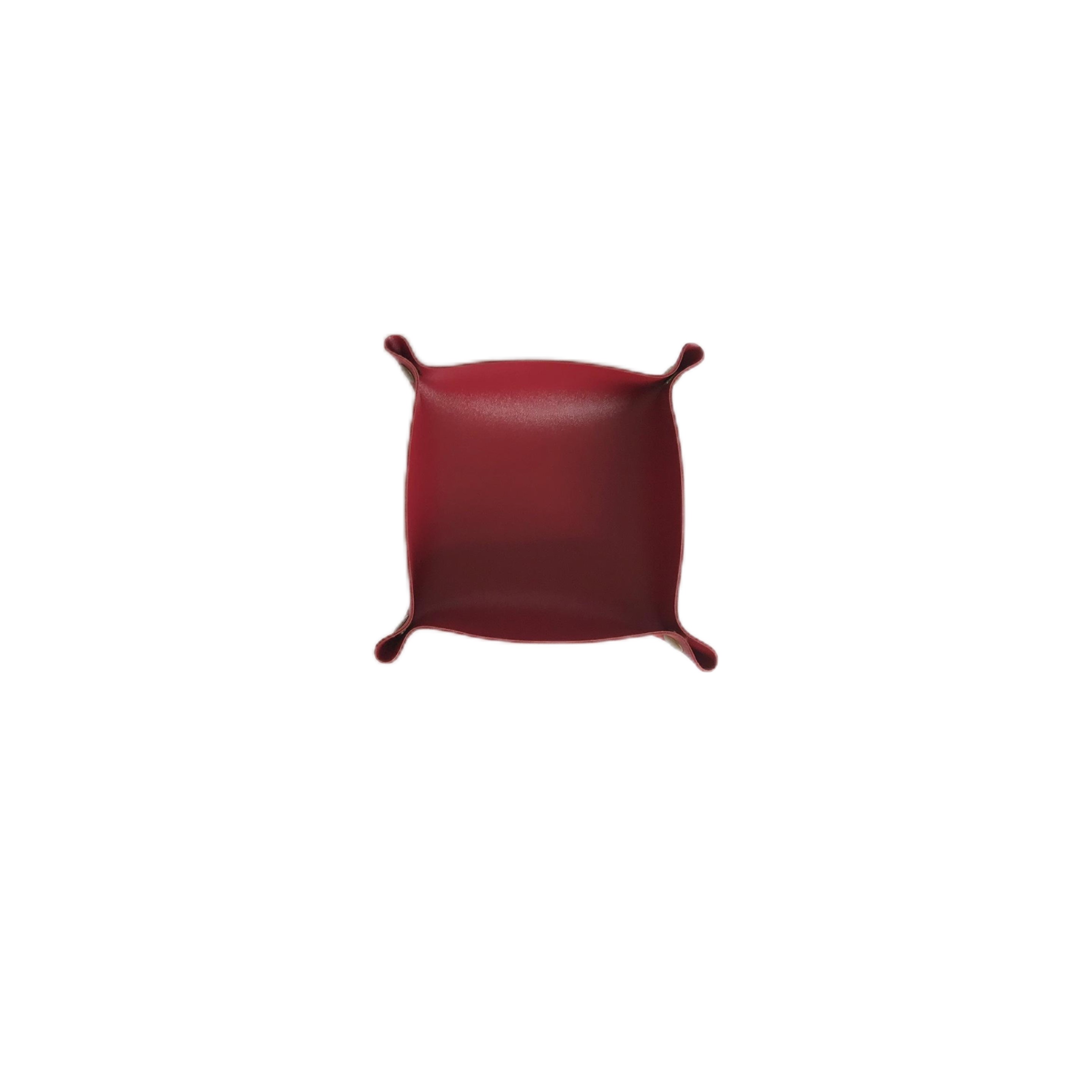 5.9'' x 5.9'' Foldable Leather Valet Tray 2