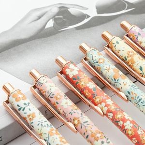 Metal Ballpoint Pen With Flower Pattern 14