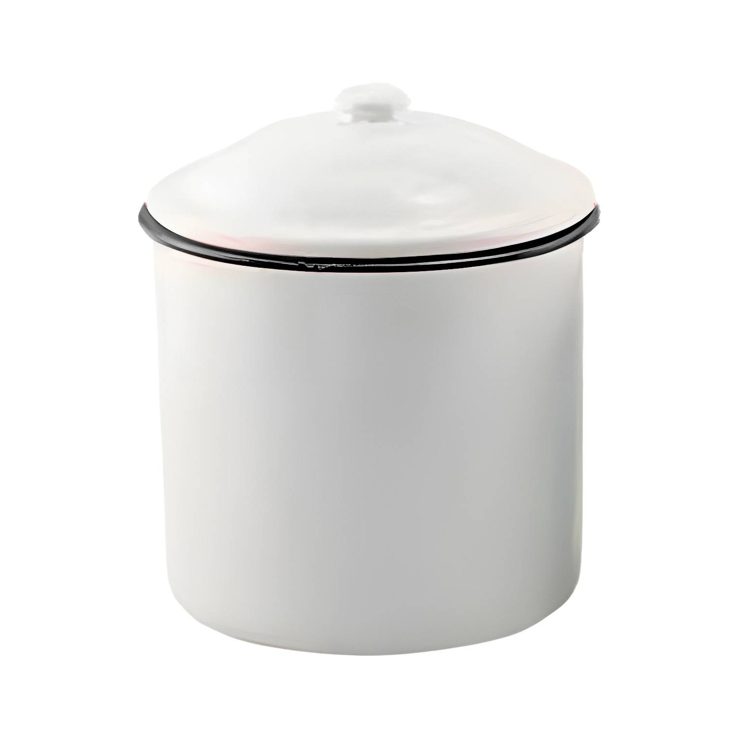 3PCS White Enamel Canister Set 1