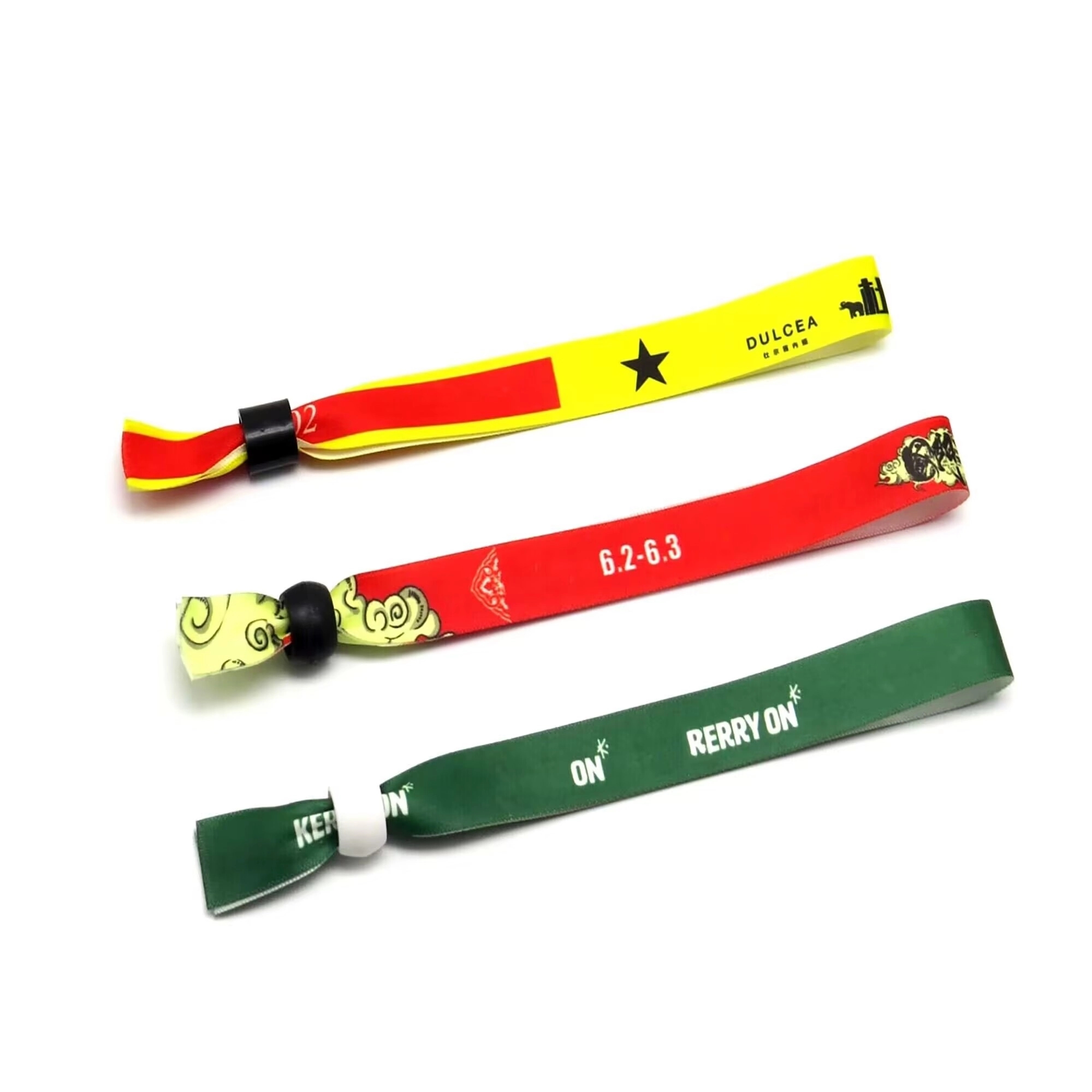 Adjustable woven print wristband 2