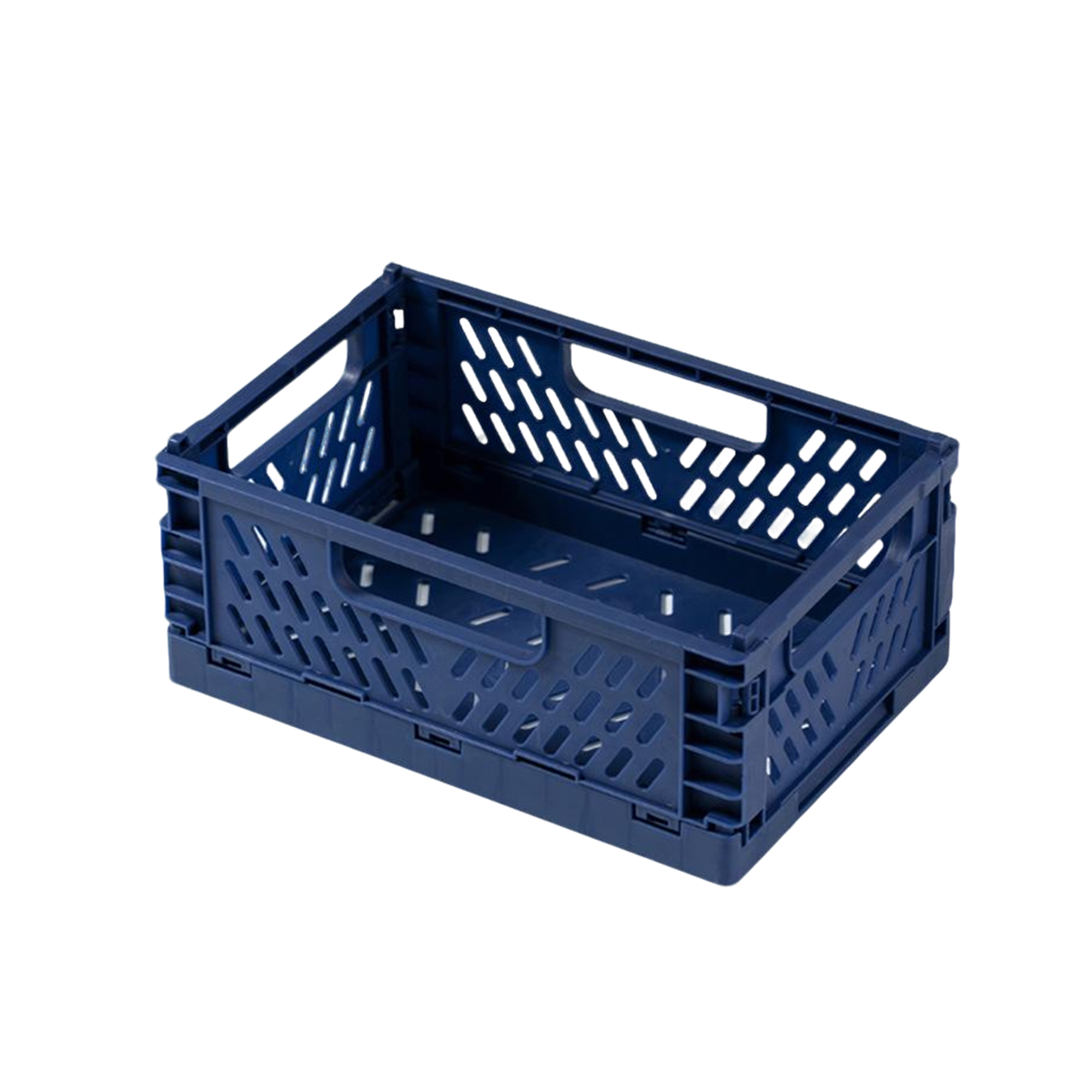 Mini Folding Storage Basket With Handle Polypropylene 6" 2