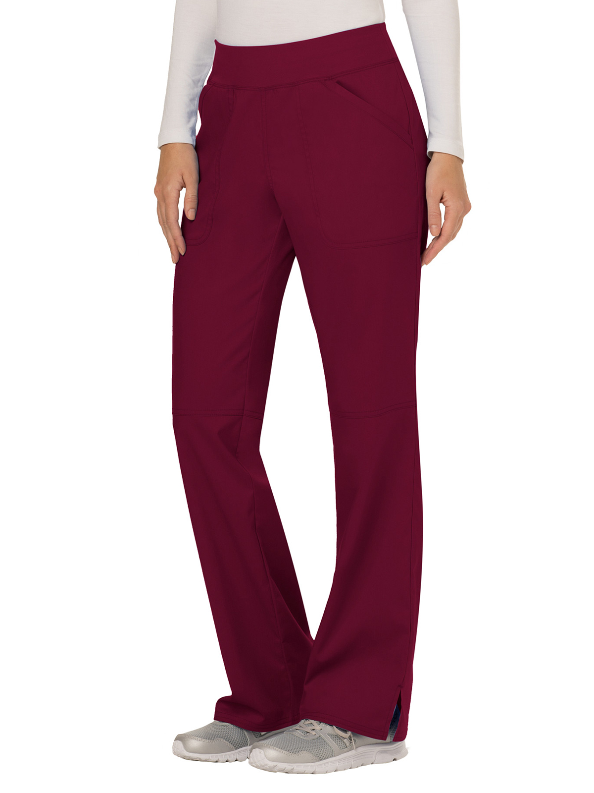 Cherokee - Workwear Revolution - Women's 4-Pocket Mid Rise Straight Leg Pull-on Pant 77
