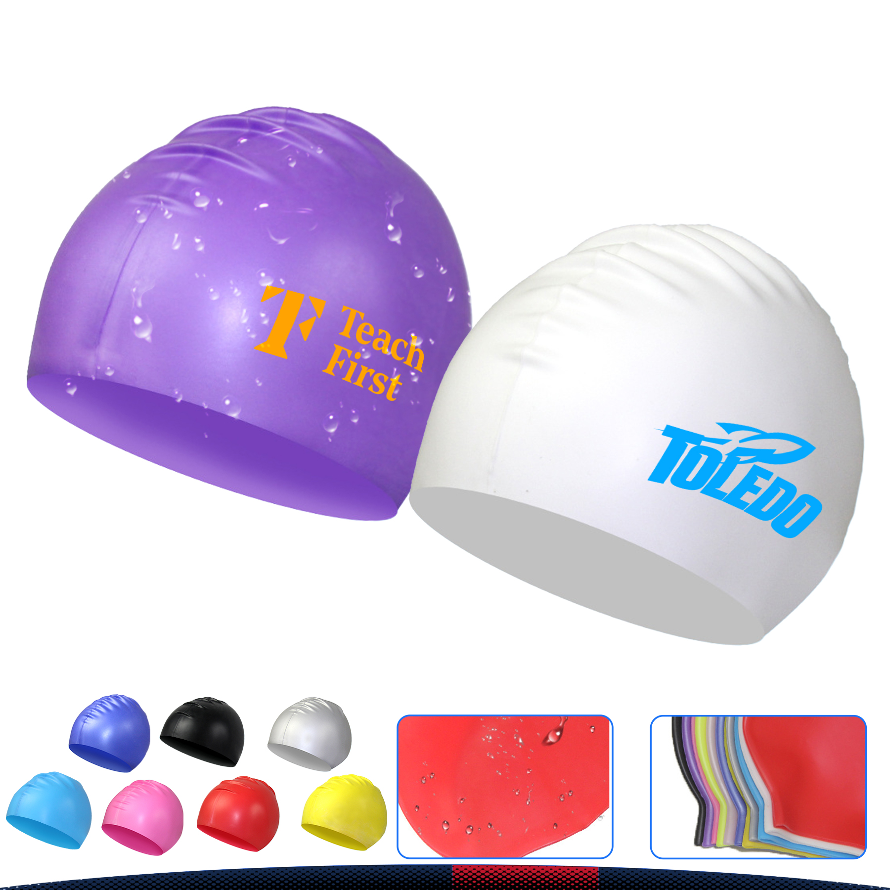 Silicone Protective Swimming Cap 8