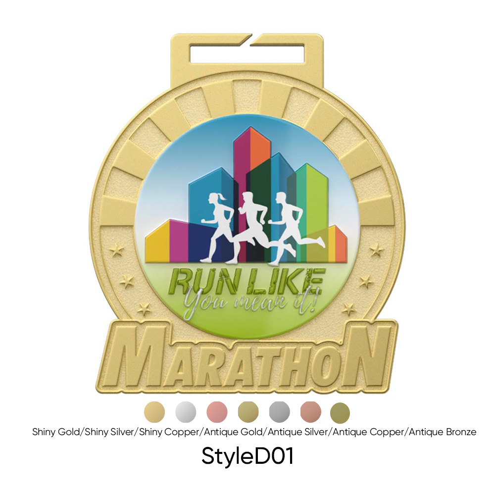 4.5" UV Printed Marathon Medals 8