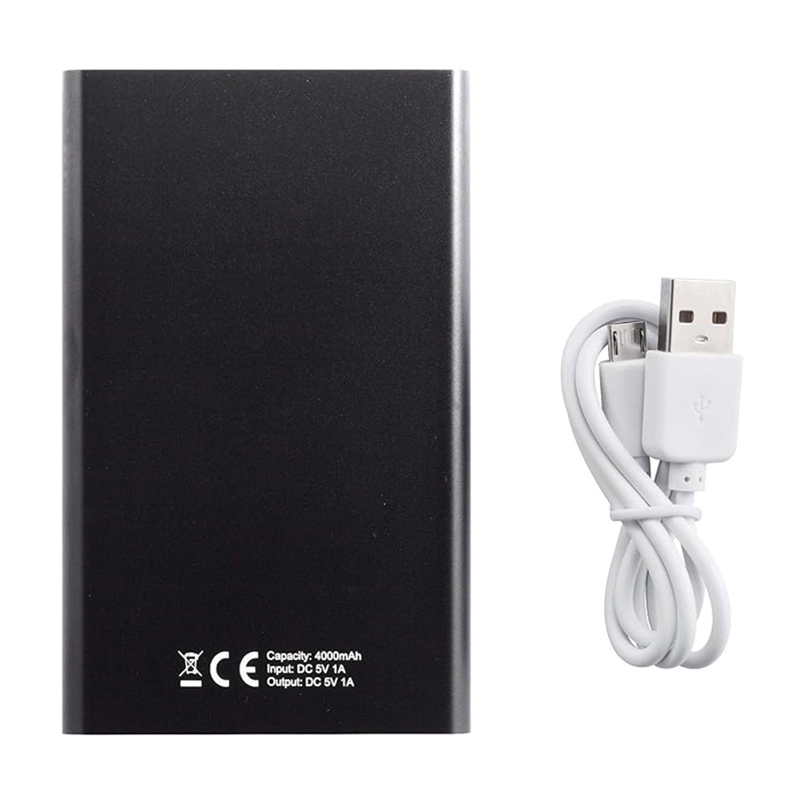 Sleek 4000mAh Power Bank W/Metal Case Wrap 13