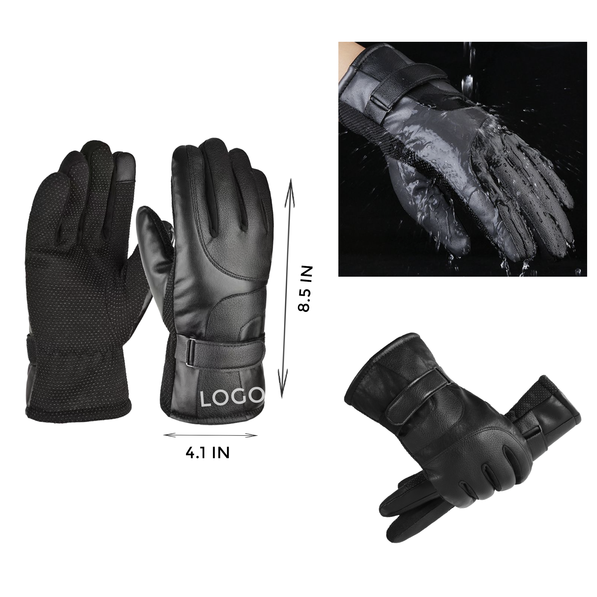 MOQ 10 PCS Versatile Leather Motorcycle Gloves 1