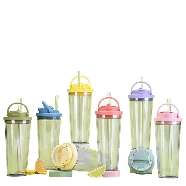 24oz Boba Tumbler - Insulated Cup with Lid & Straw 22