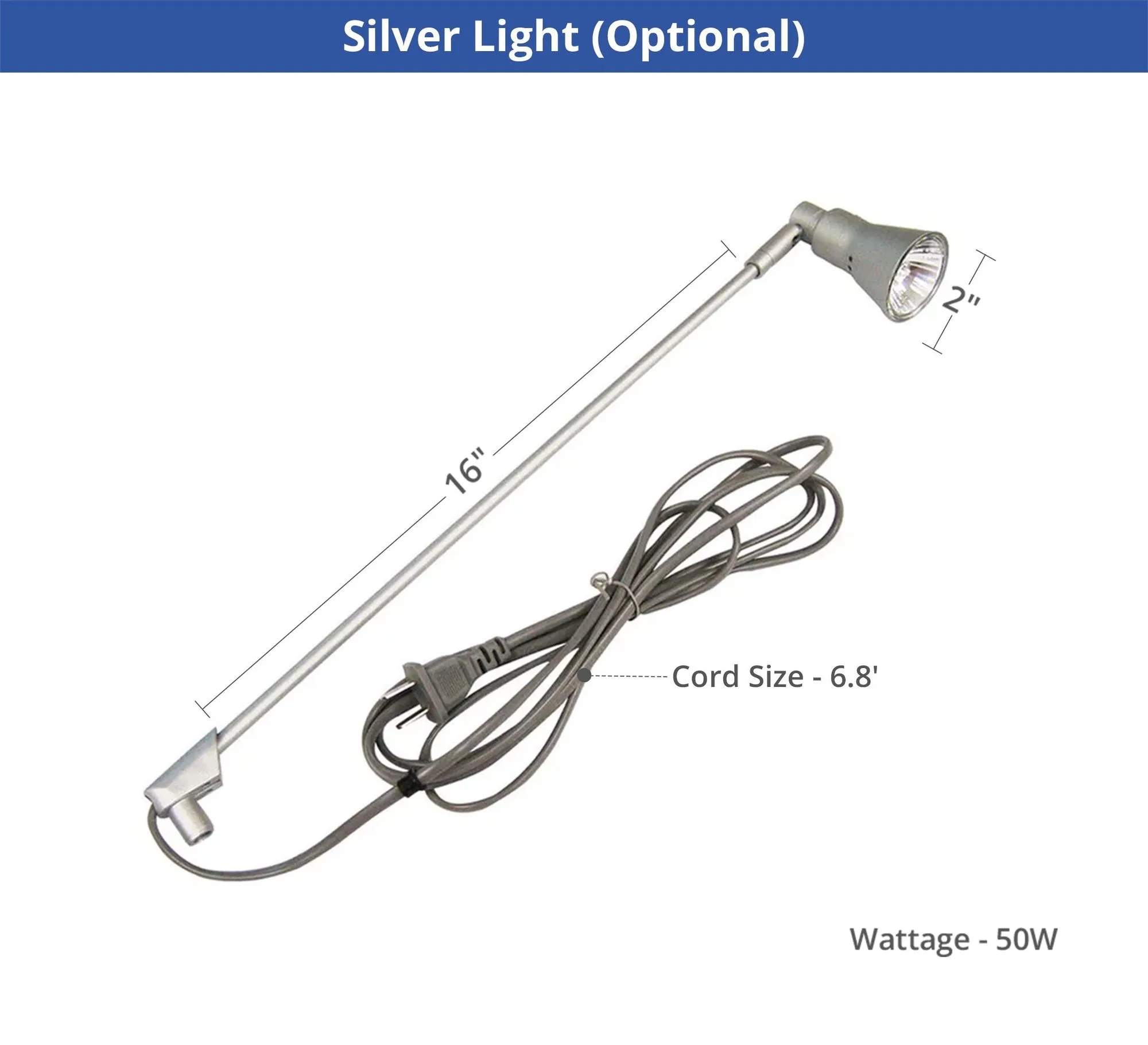 Silverstep Tabletop 24'' Retractable Banner Stand With Light 4