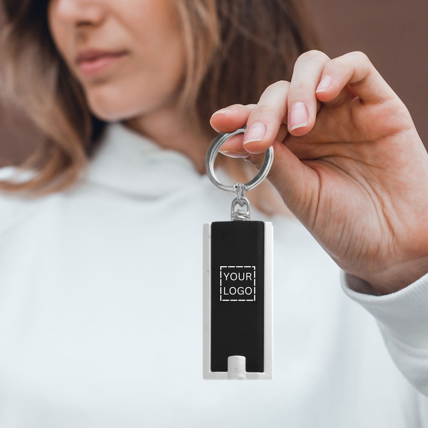 Rectangular LED Light Keychain 2