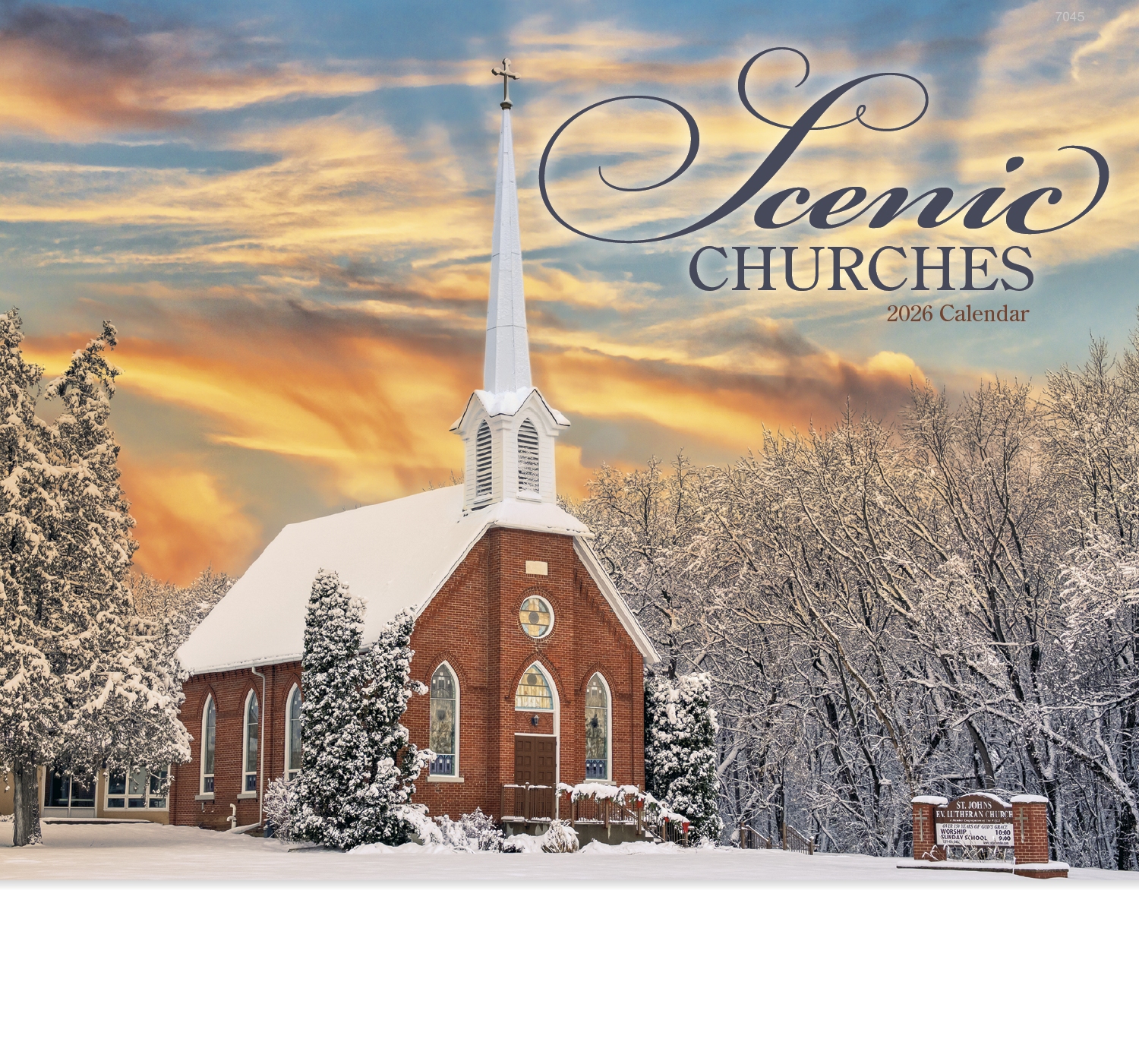 Good Value™ Scenic Churches - Stapled Calendar 25