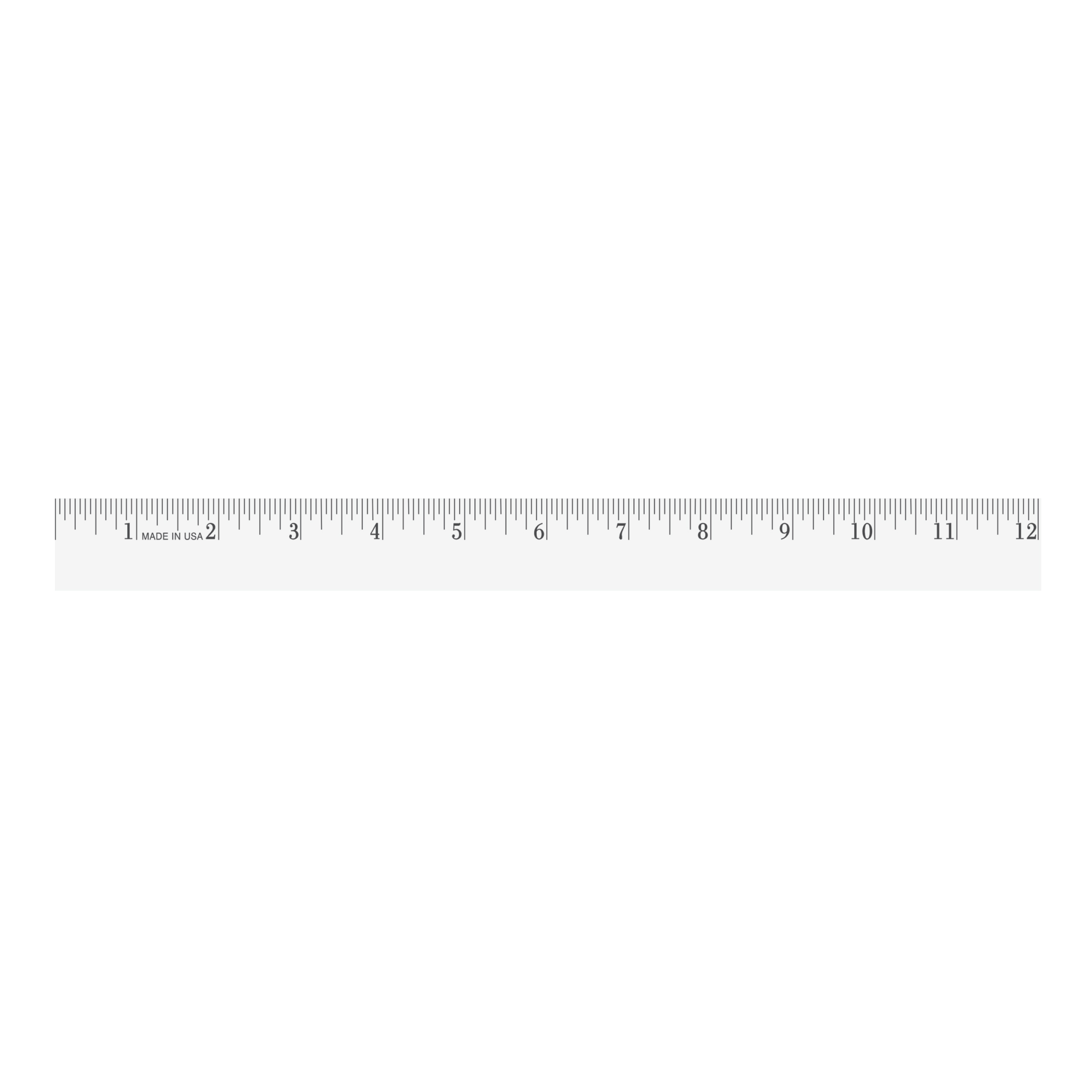 12" Enamel Wood Ruler - English Scale 12