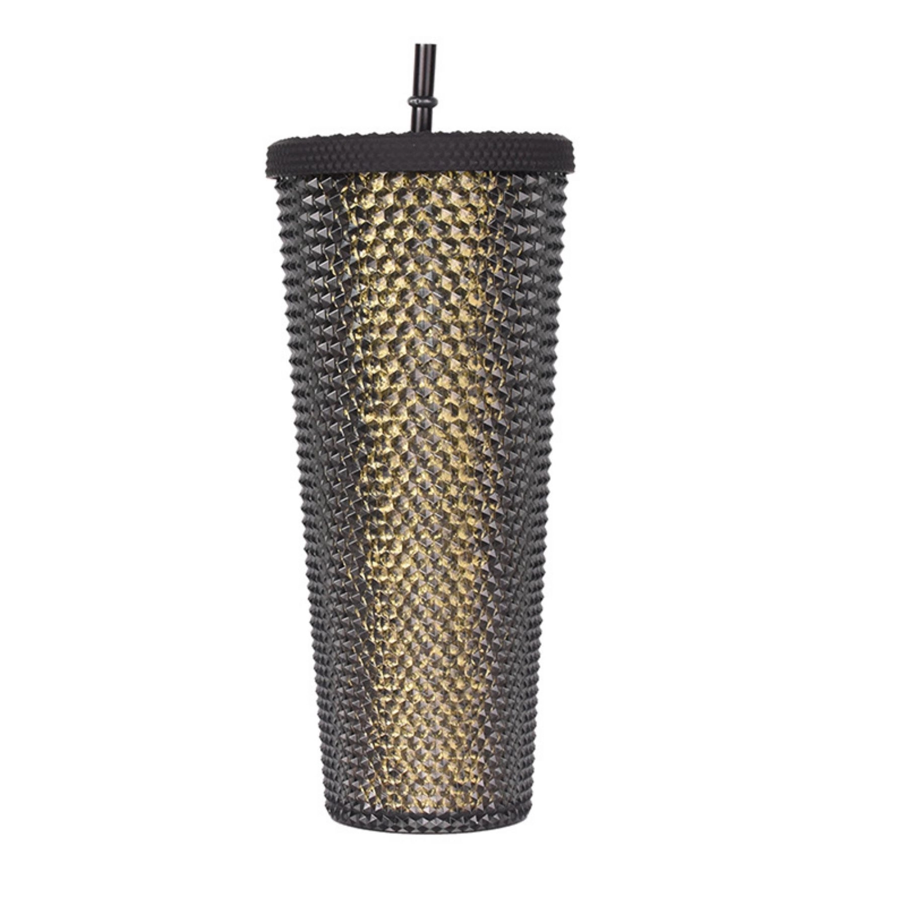 24oz Diamond Plastic Tumbler With Lid and Straw 10