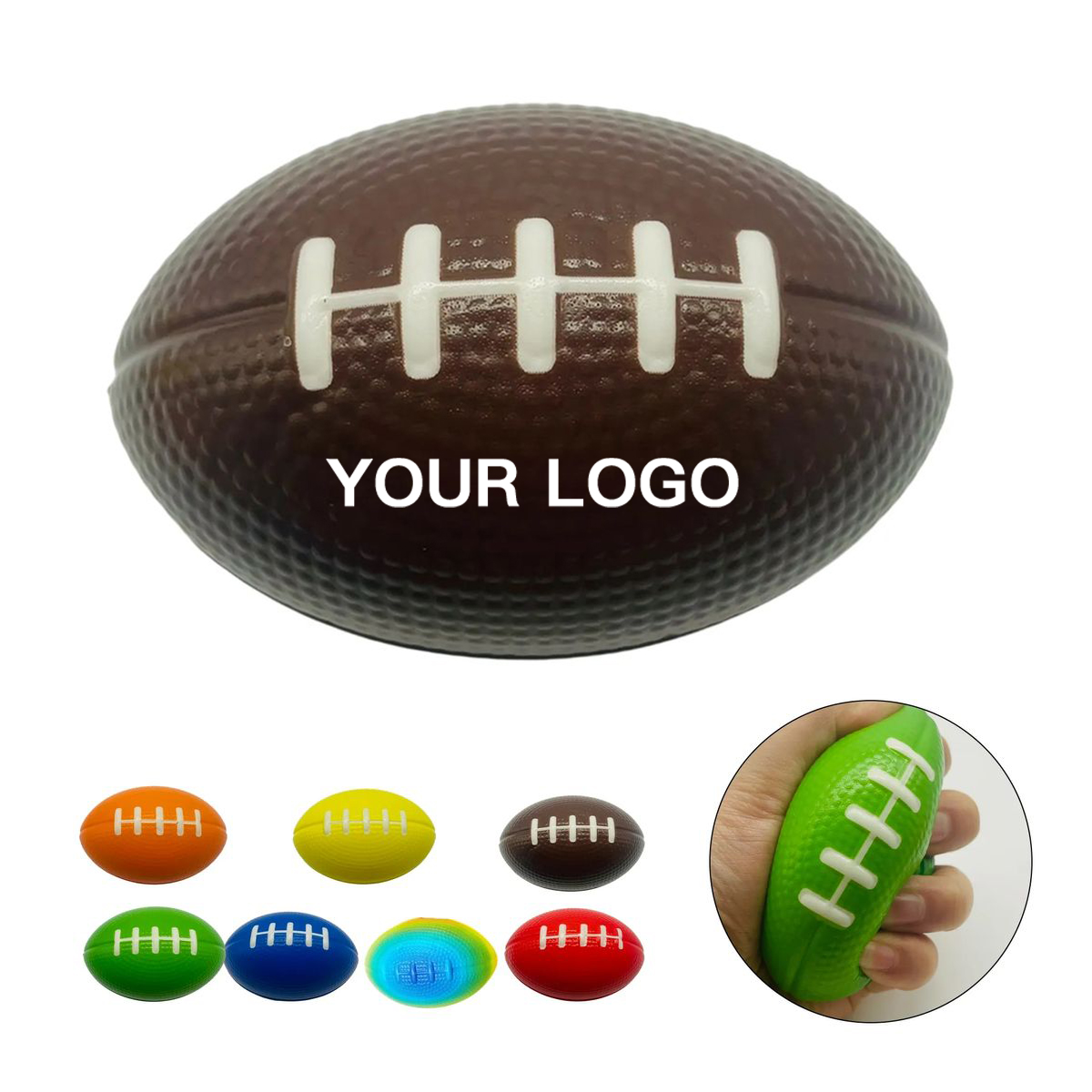 Rugby Shape Stress Ball PU Foam Design 2