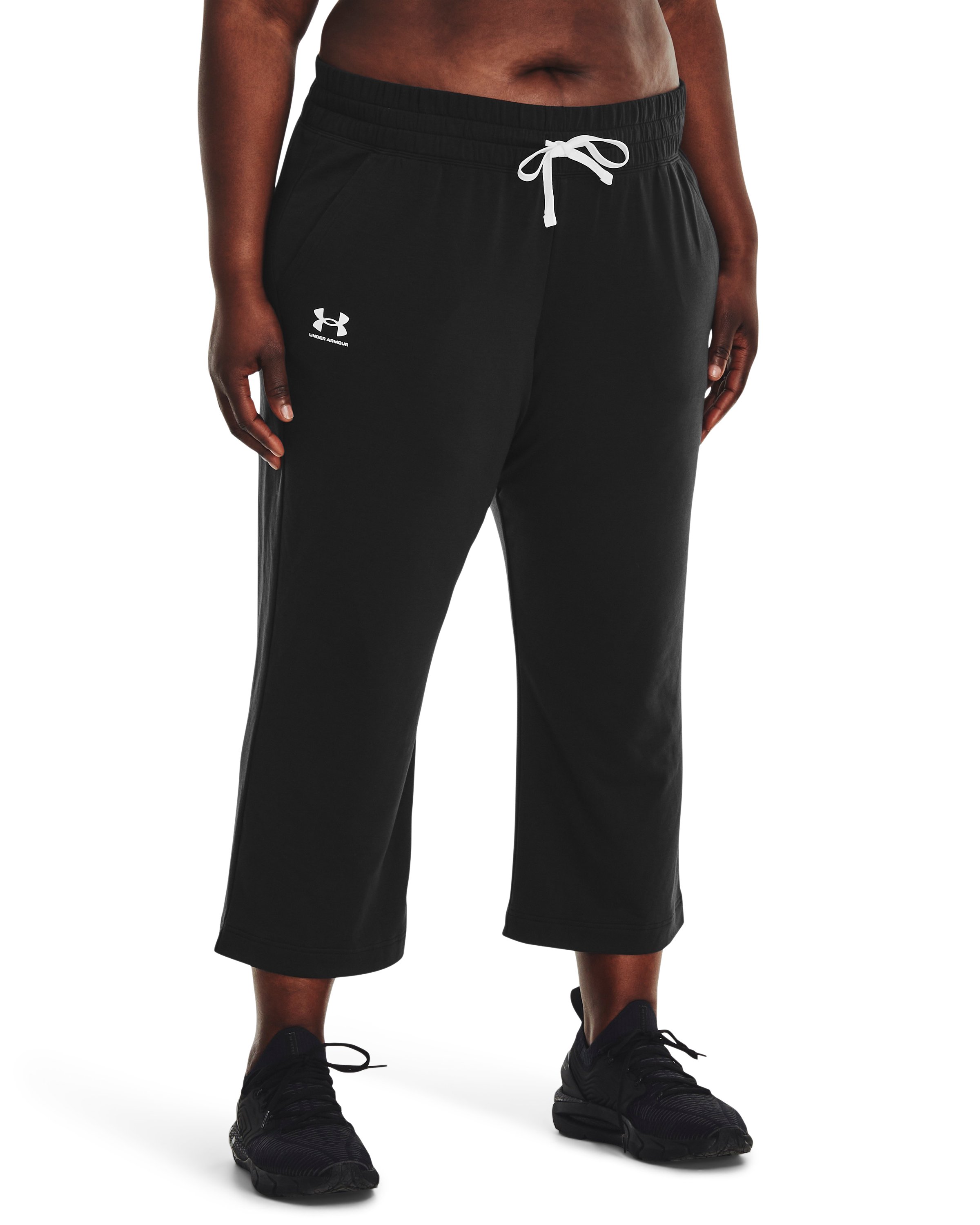 Women's UA Rival Terry Flare Crop Pants  2