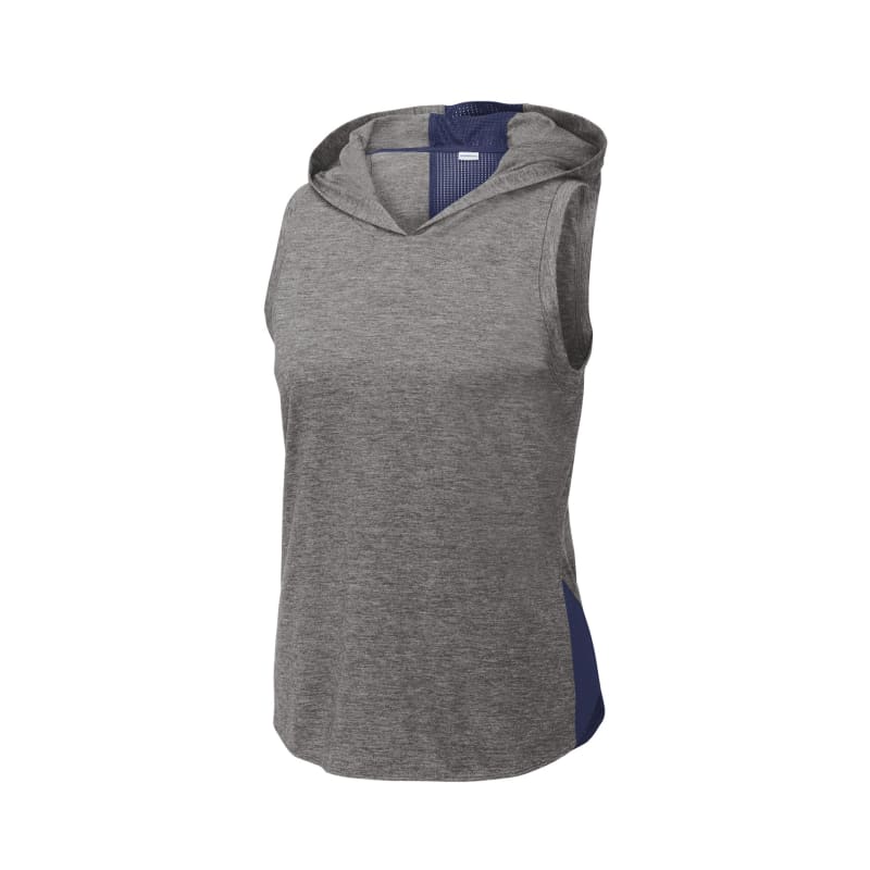 Sport-Tek Women's PosiCharge Tri-Blend Wicking Draft Hoodie Tank. 2