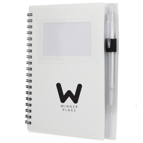 FSC® Recycled 5" x 7" Star Spiral Notebook with Pe 136