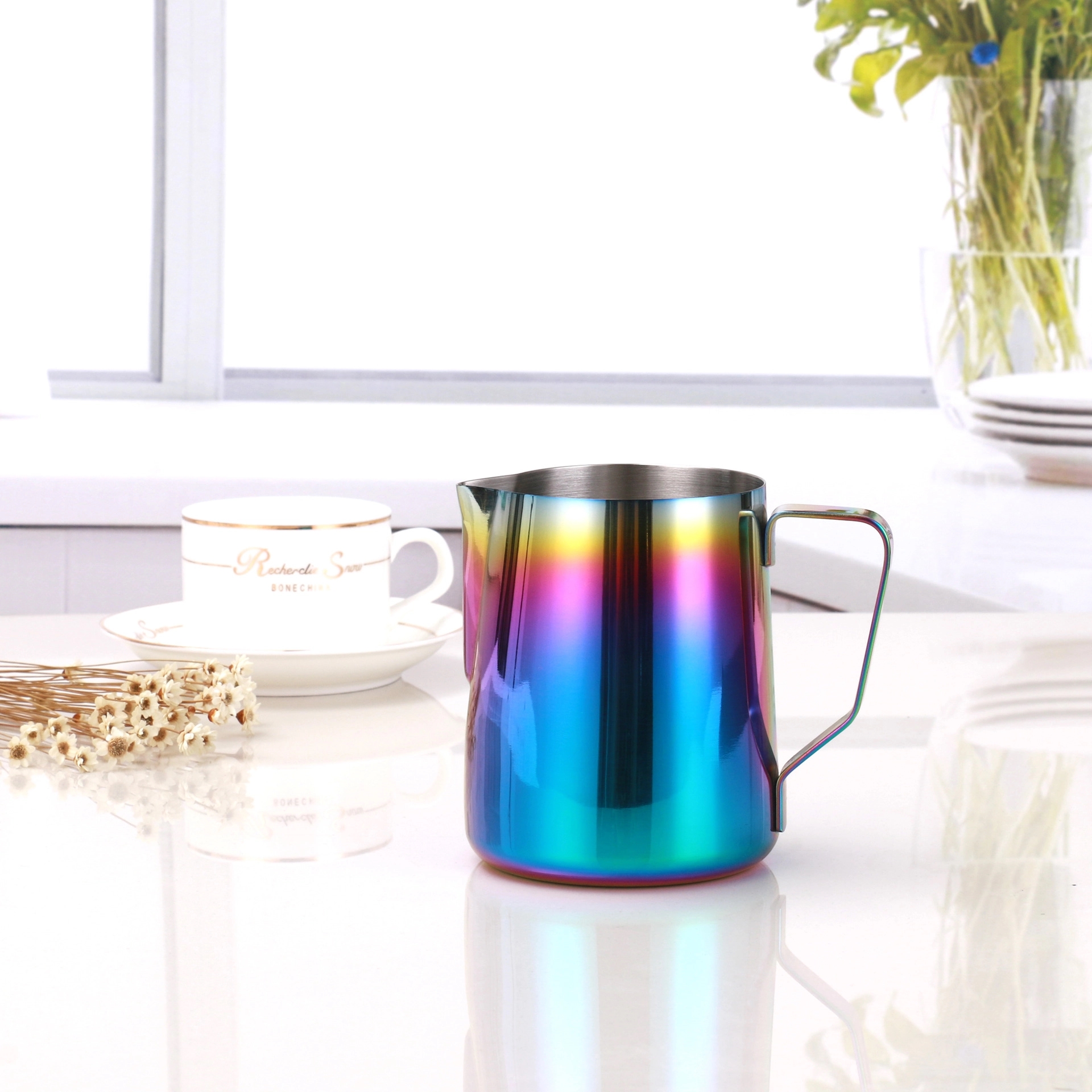 Custom 12oz Stainless Steel Pitcher Perfect for Latte Art 5