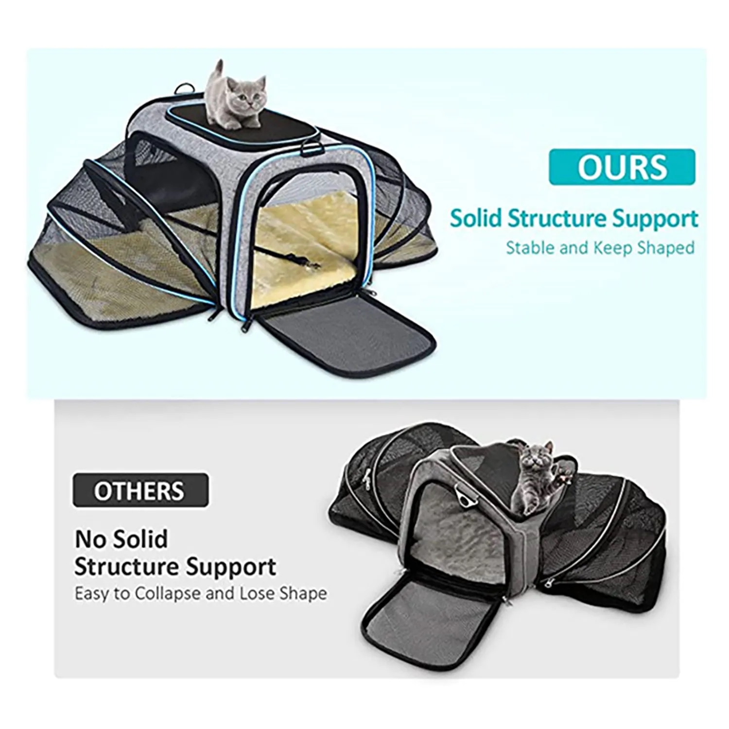 Expandable Pet Carrier Travel Bag 4
