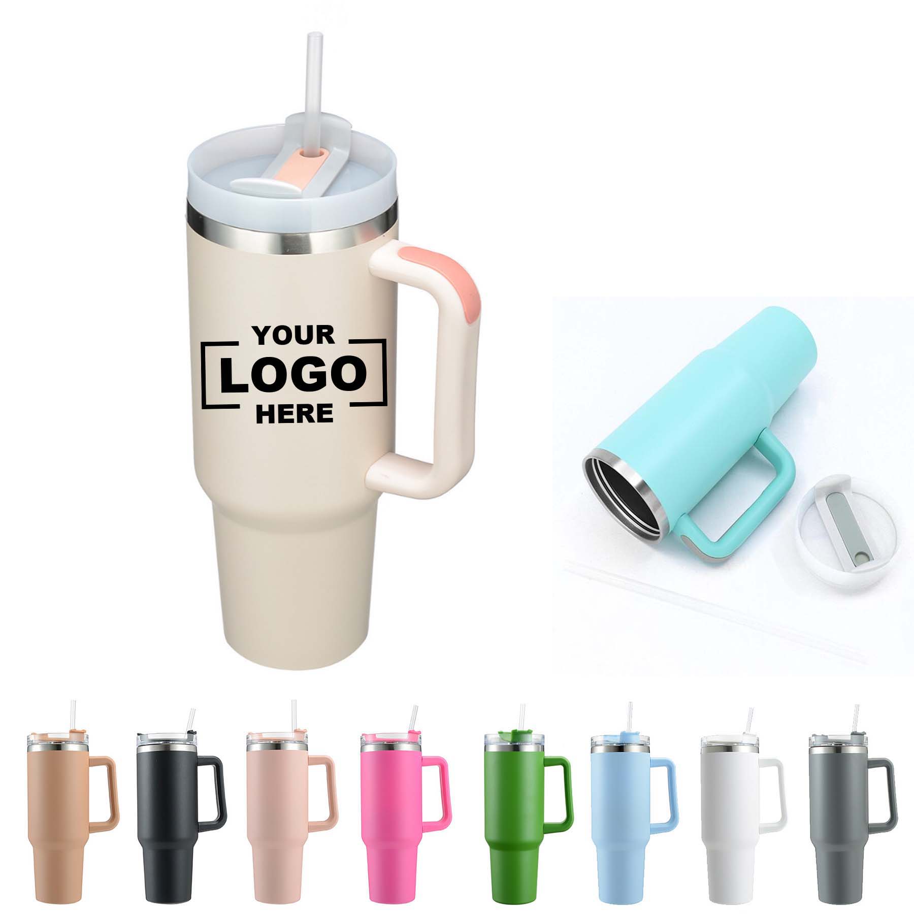 40oz Insulated Stainless Steel Mug with Handle 3