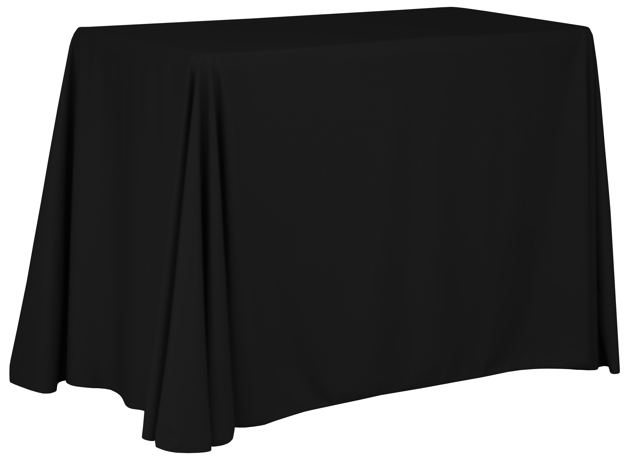 4' Draped Tablecloth - DEMO HEIGHT - Open Back 1
