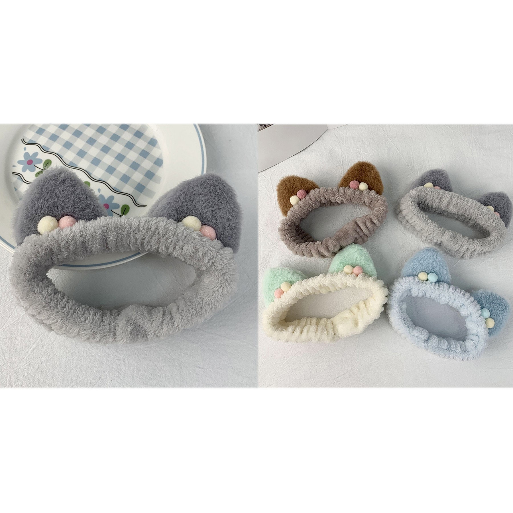 Cute Cat Spa Headband For Washing Face Makeup Skincare 4