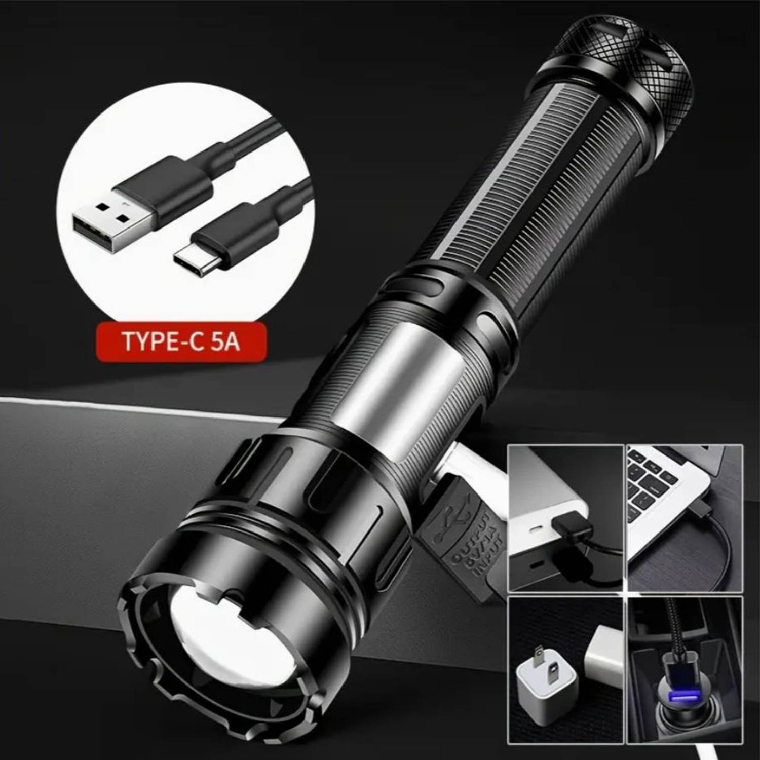 Outdoor Rechargeable LED Flashlight 7