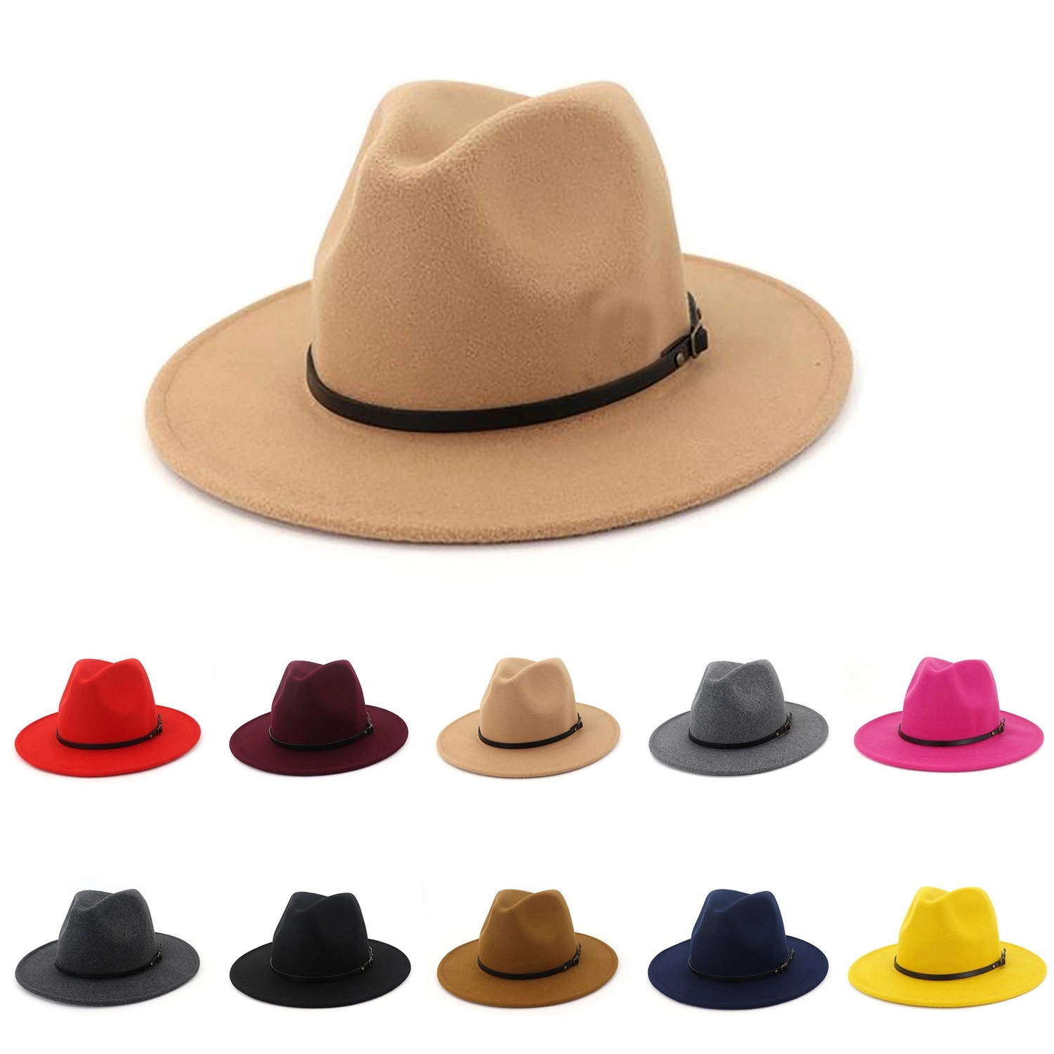 Classic Wool Fedora Hat 2