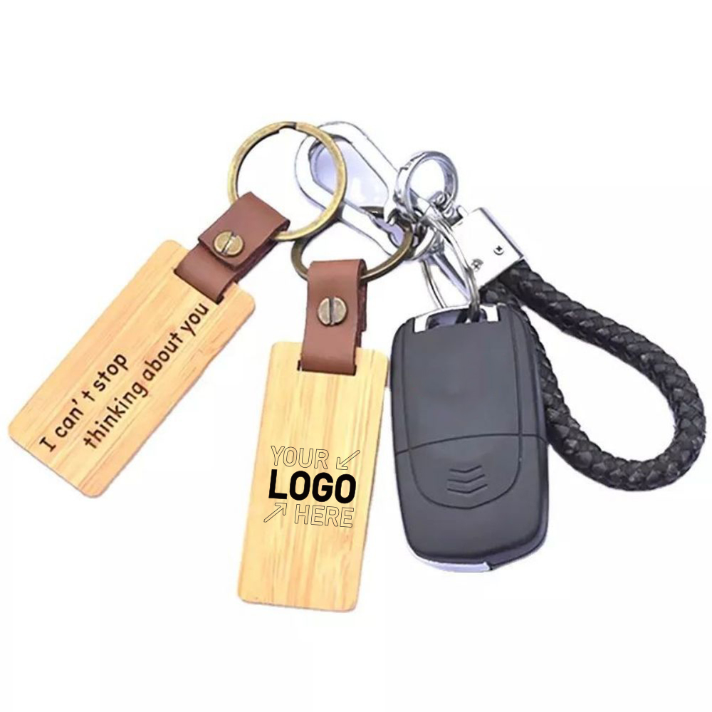 Monogram wooden key chain 5
