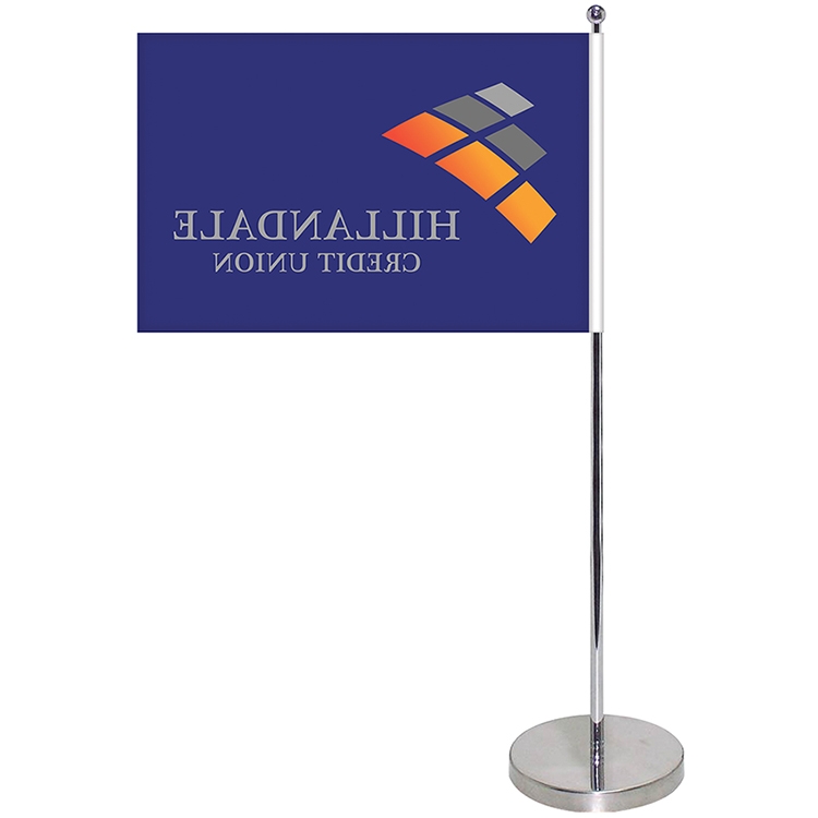 10.6-19.3" Metal Telescopic Flagpole with One Single Reverse Flag 3