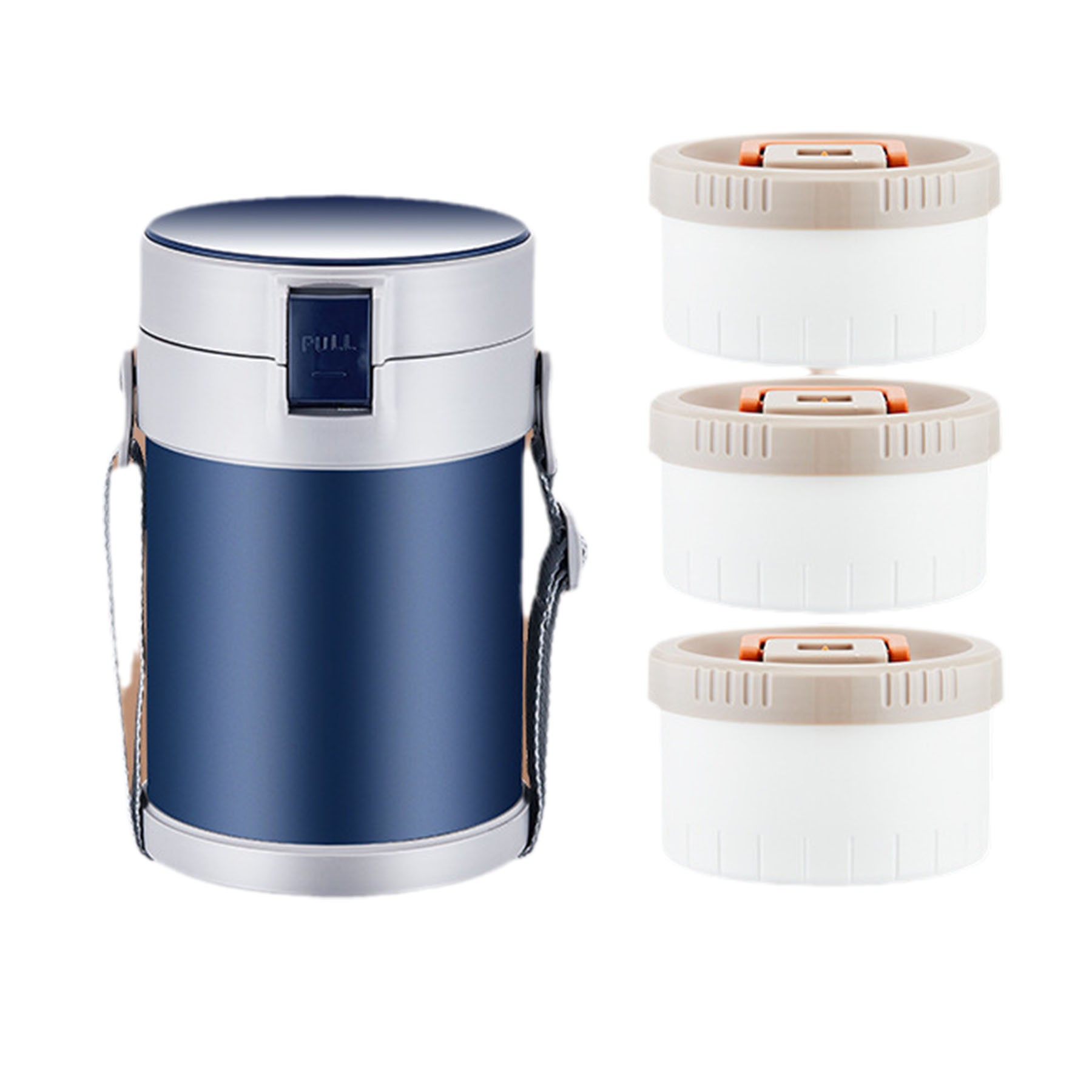 Portable 3 Tier Stainless Steel Insulated Bento Lunch Box 3