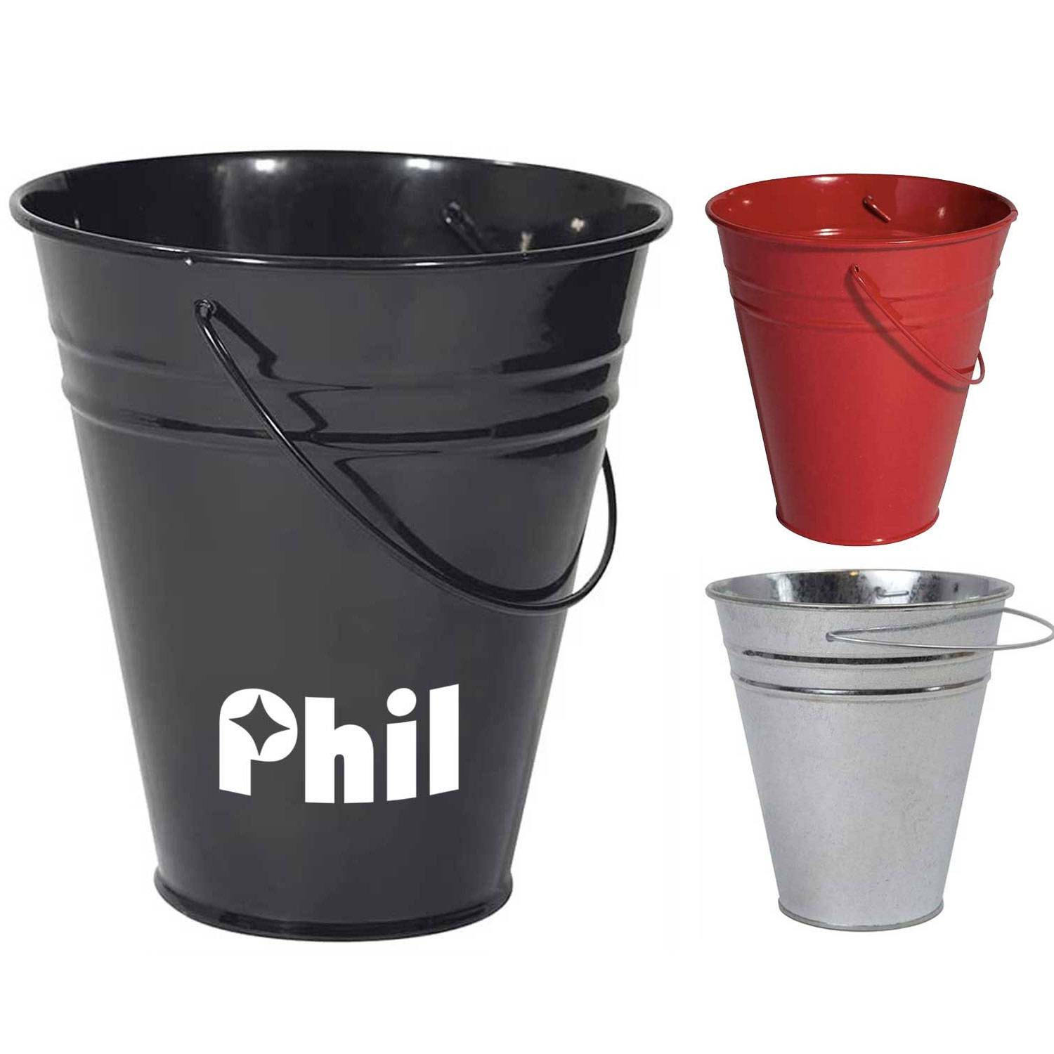 Candy-Colored Metal Pail - Rustproof Garden Utility Bucket