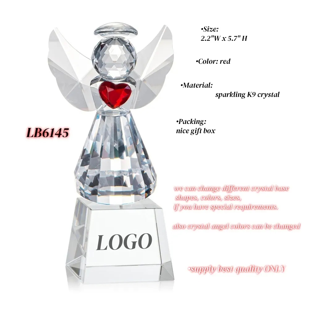 Crystal Angel Figurines Gifts for Home Decor Sign Display 4