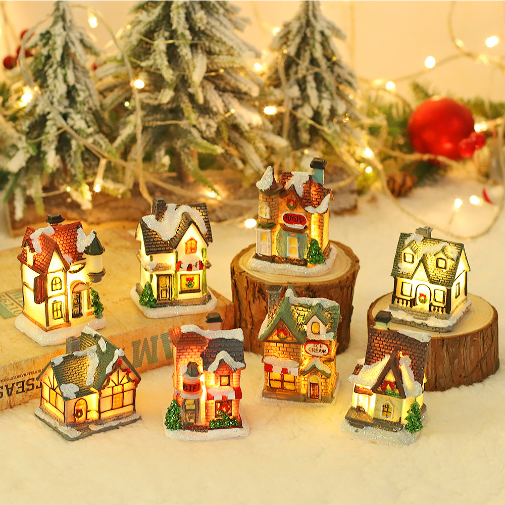 Christmas Resin LED Snowhouse 4