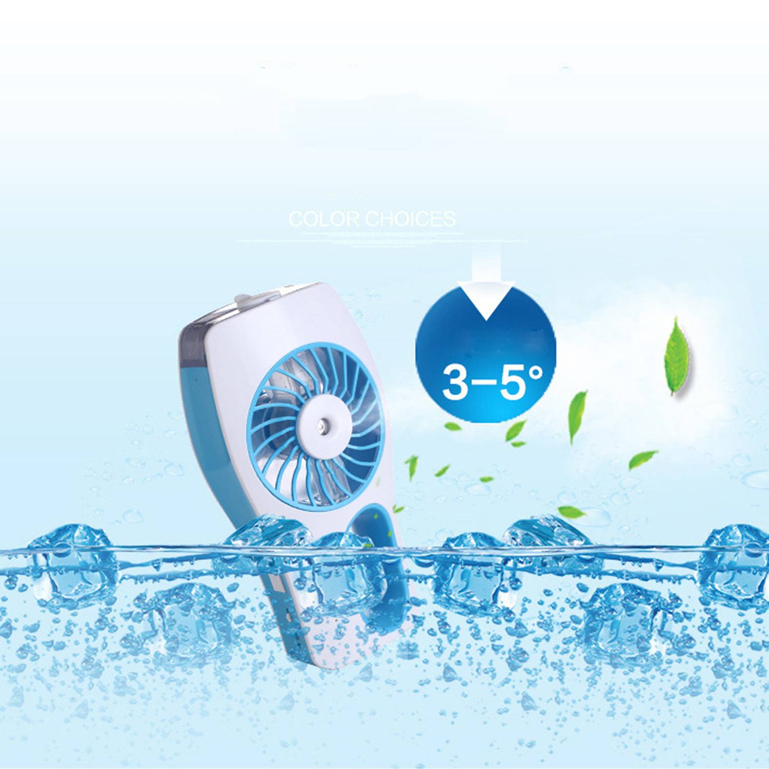 Portable Echargeable Spray Humidification Mini Electric Fan 2