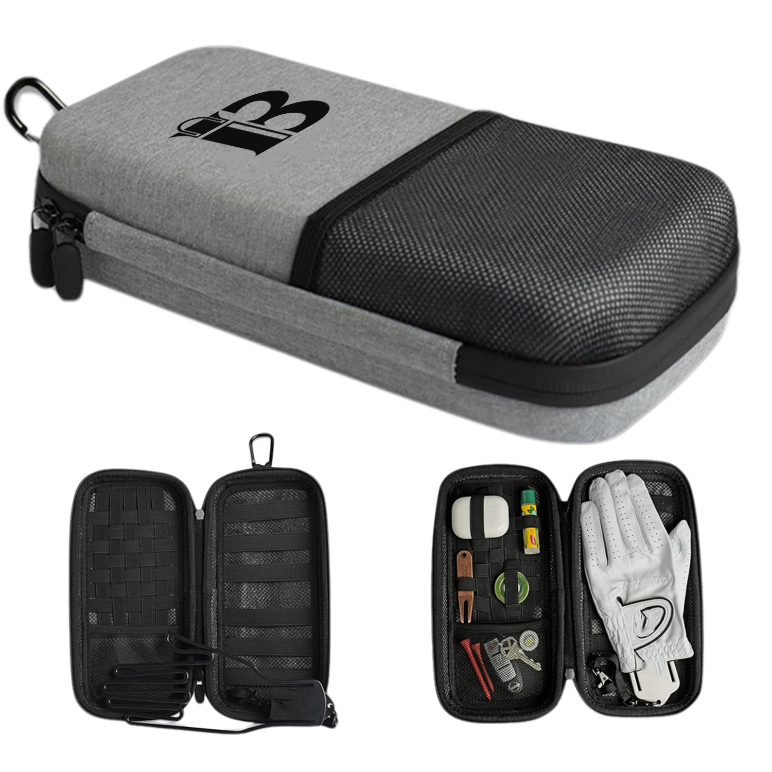 Golf Accessory Case—Waterproof Hard Organizer w/Glove Hanger