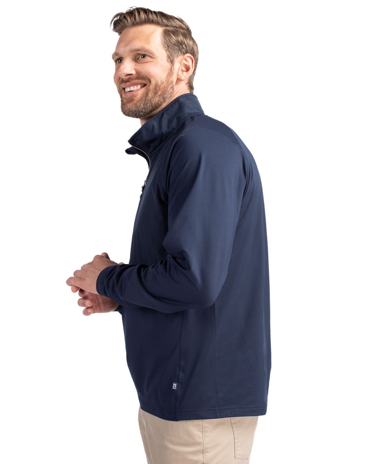 Cutter & Buck Adapt Eco Knit Hybrid Recycled Mens Quarter Zip 55
