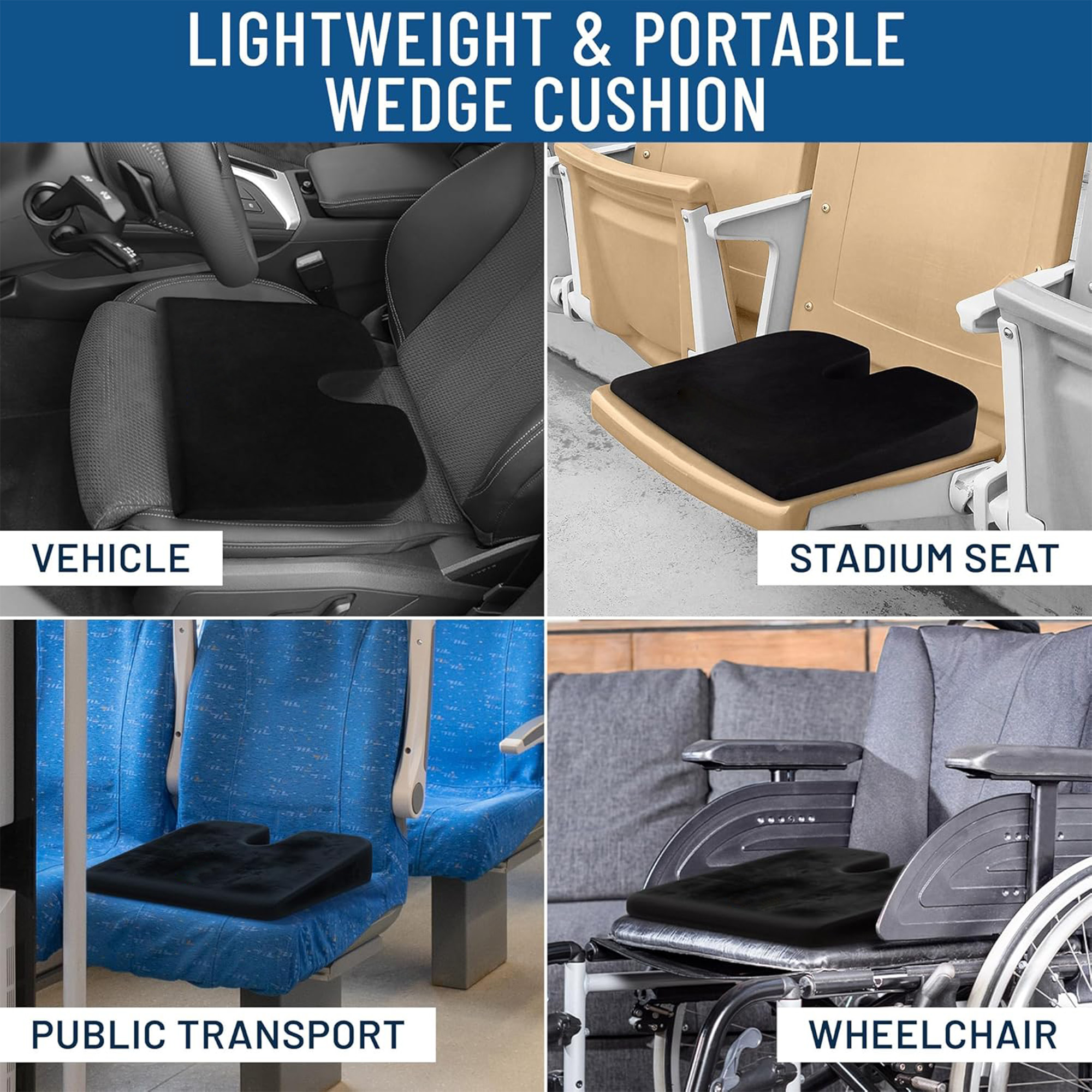 Memory Foam Seat Cushion for Car, Office 3