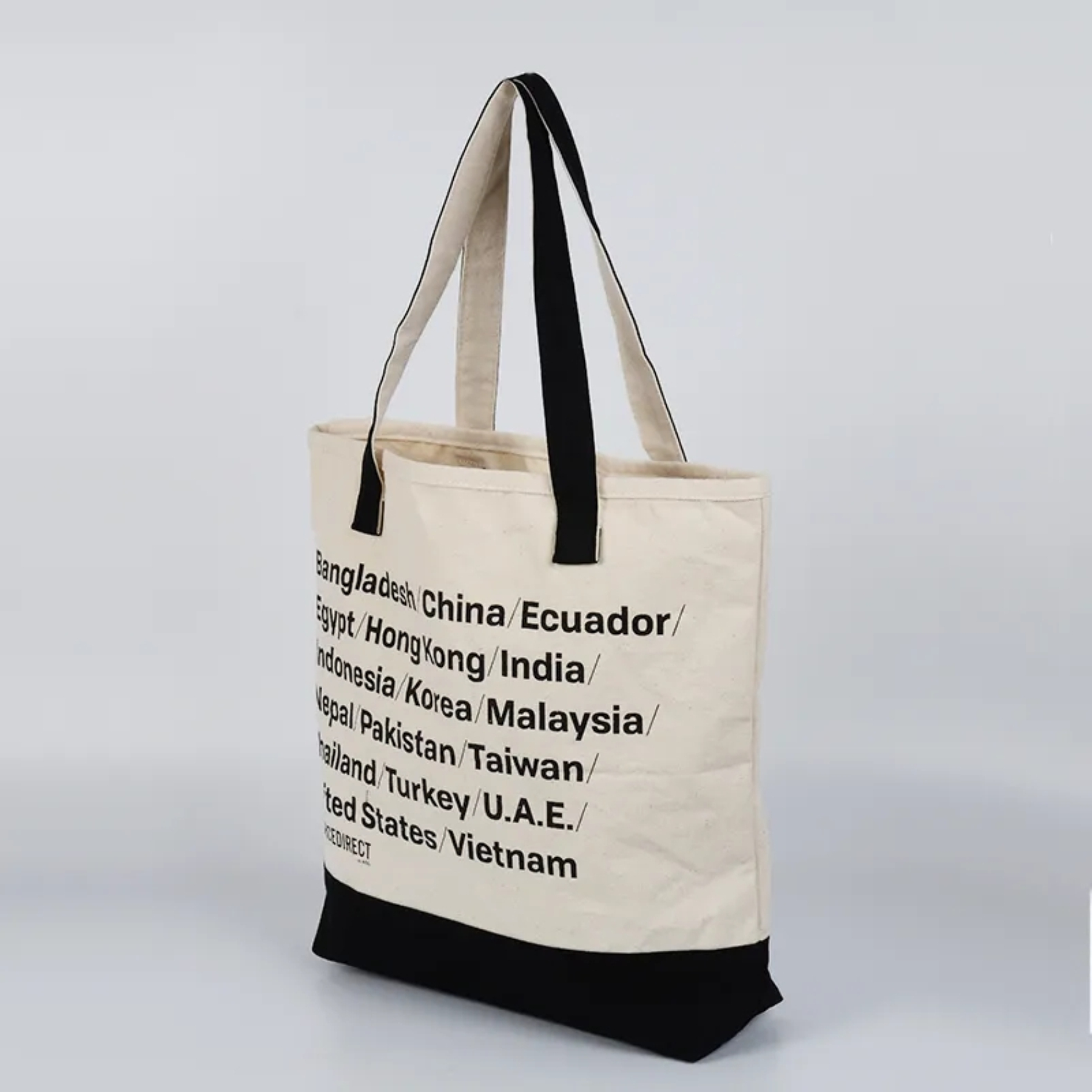 Two-Tone Accent Gusseted Tote Bag, custom tote bag with logo imprint 2
