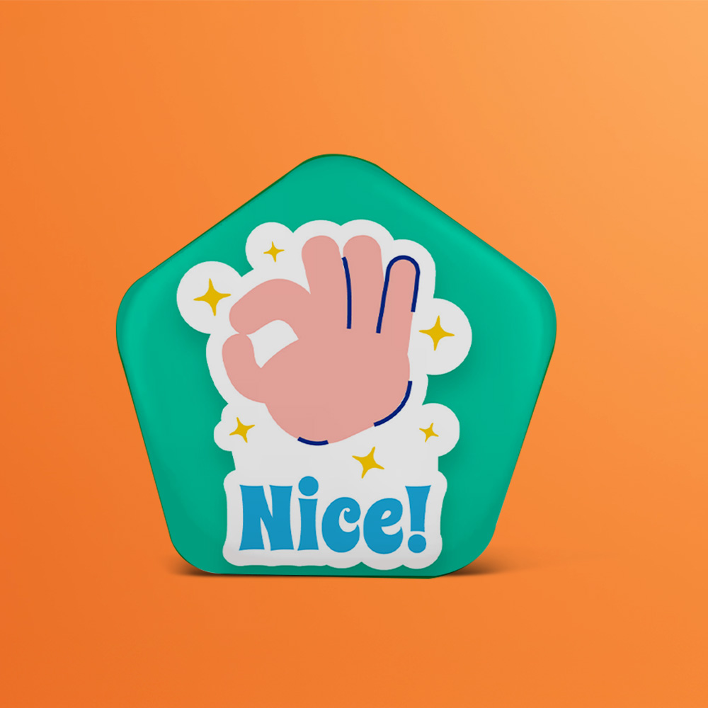 Pentagonal Custom Buttons